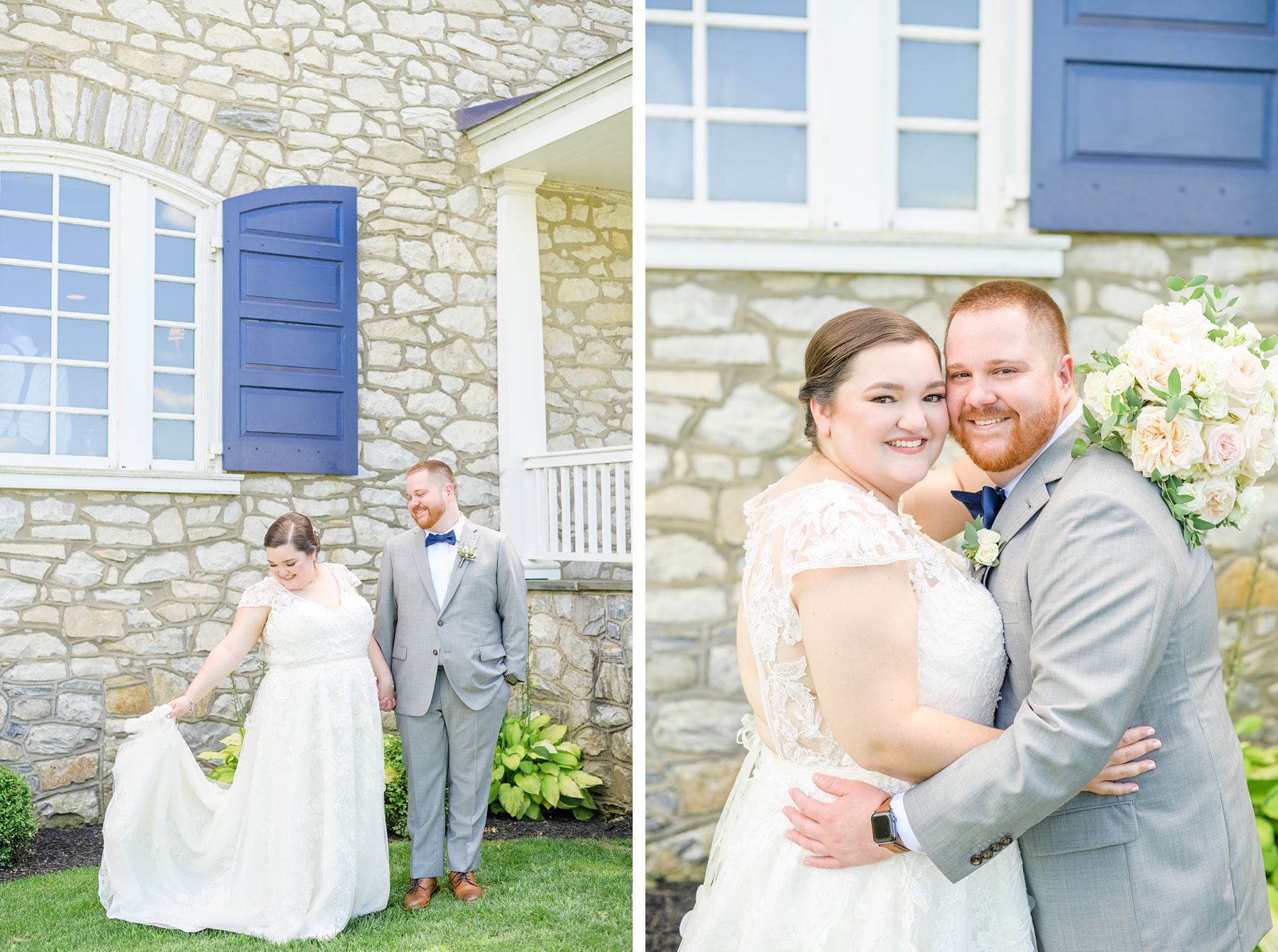 Royal Blue summer wedding day at Downingtown Country Club Photographed by Baltimore Wedding Photographer Cait Kramer Photography