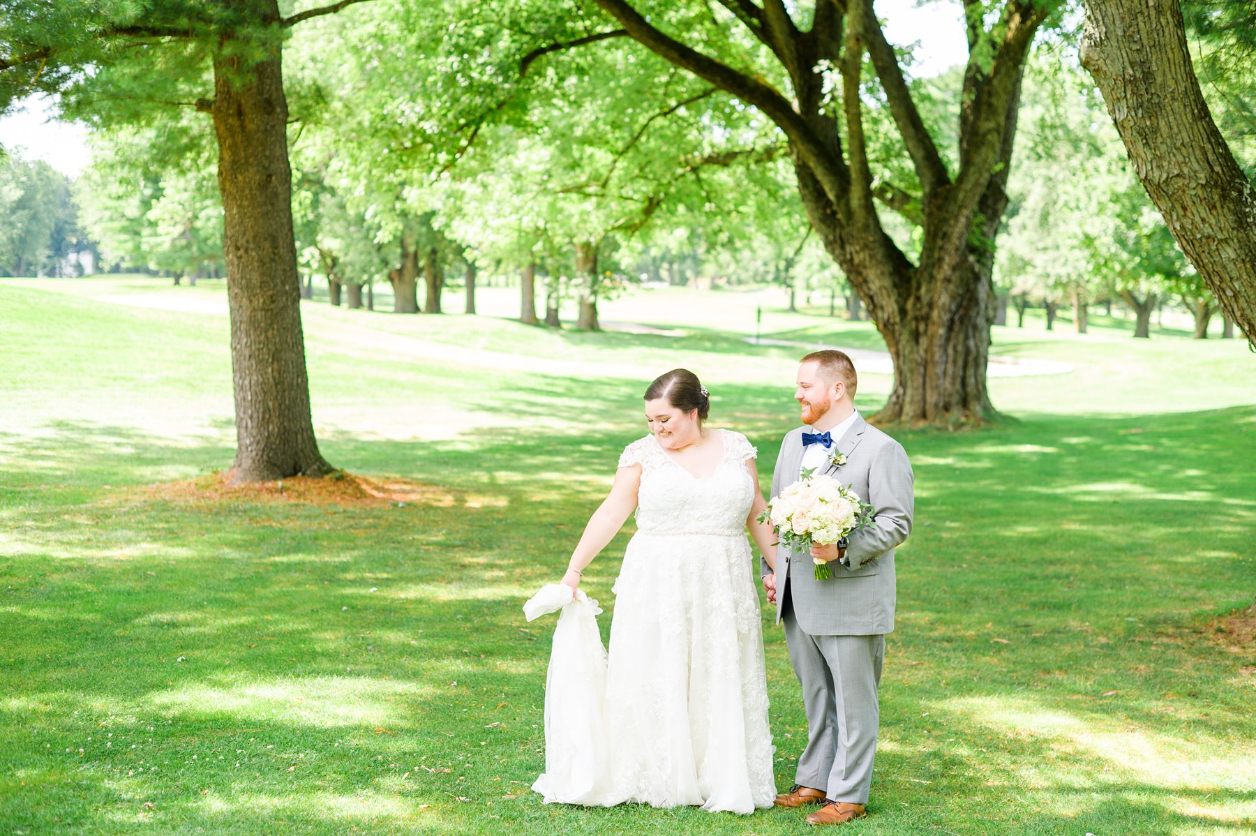 Royal Blue summer wedding day at Downingtown Country Club Photographed by Baltimore Wedding Photographer Cait Kramer Photography