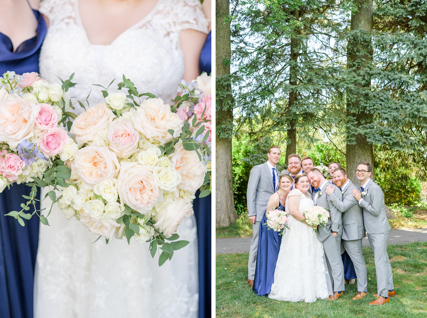 Royal Blue summer wedding day at Downingtown Country Club Photographed by Baltimore Wedding Photographer Cait Kramer Photography