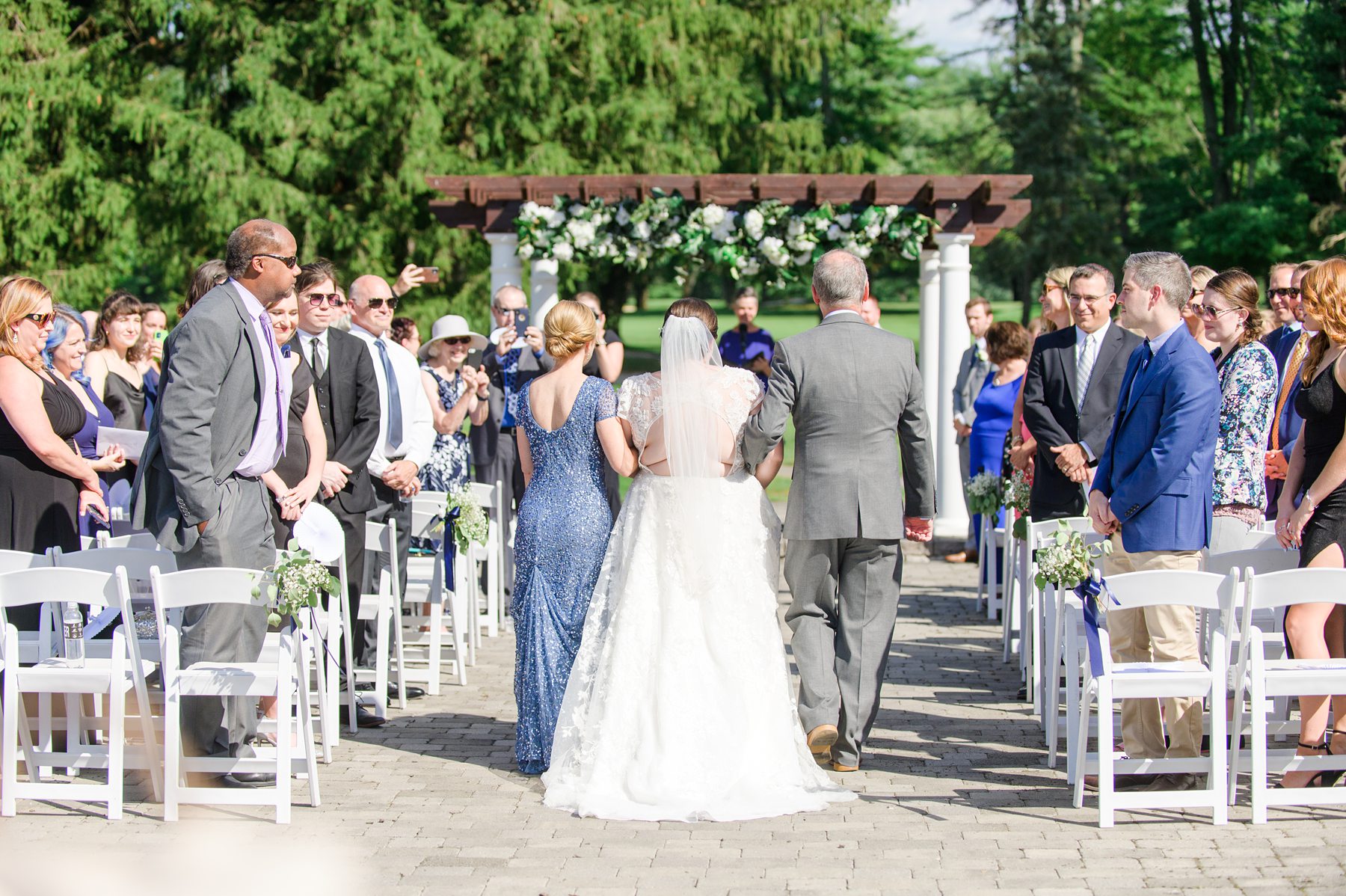 Royal Blue summer wedding day at Downingtown Country Club Photographed by Baltimore Wedding Photographer Cait Kramer Photography