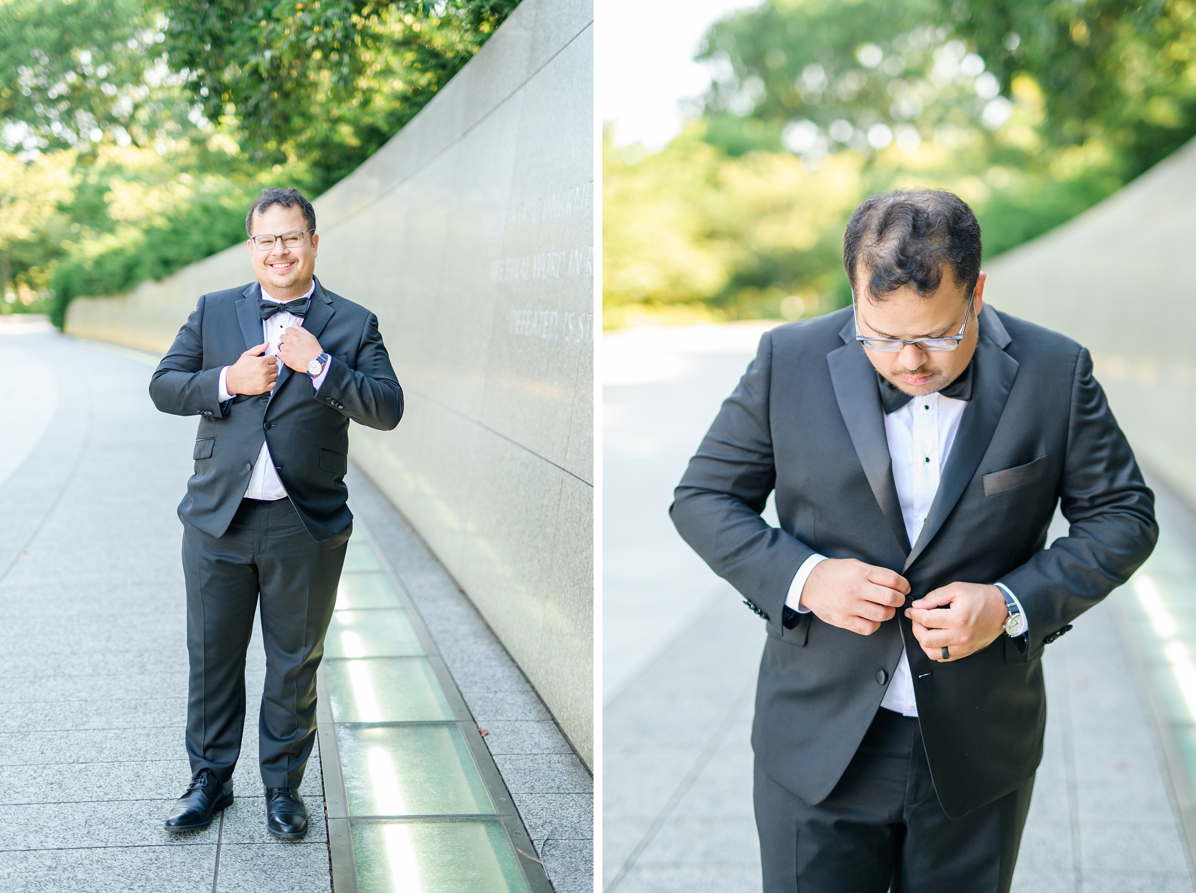 Intimate Fall shades of pink and blue Wedding at the DC War Memorial in Washington DC Photographed by Baltimore Wedding Photographer Cait Kramer Photography