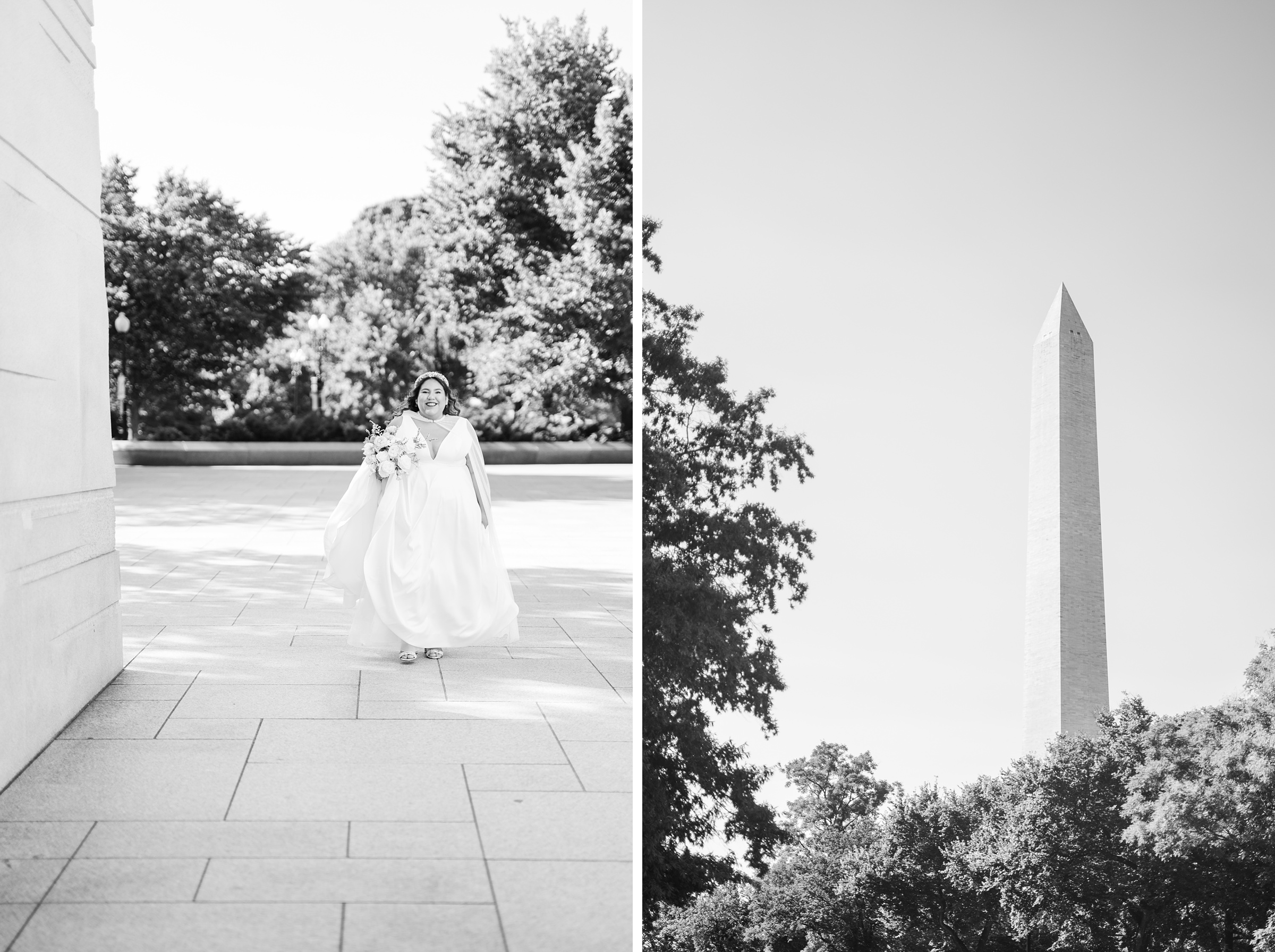 Intimate Fall shades of pink and blue Wedding at the DC War Memorial in Washington DC Photographed by Baltimore Wedding Photographer Cait Kramer Photography