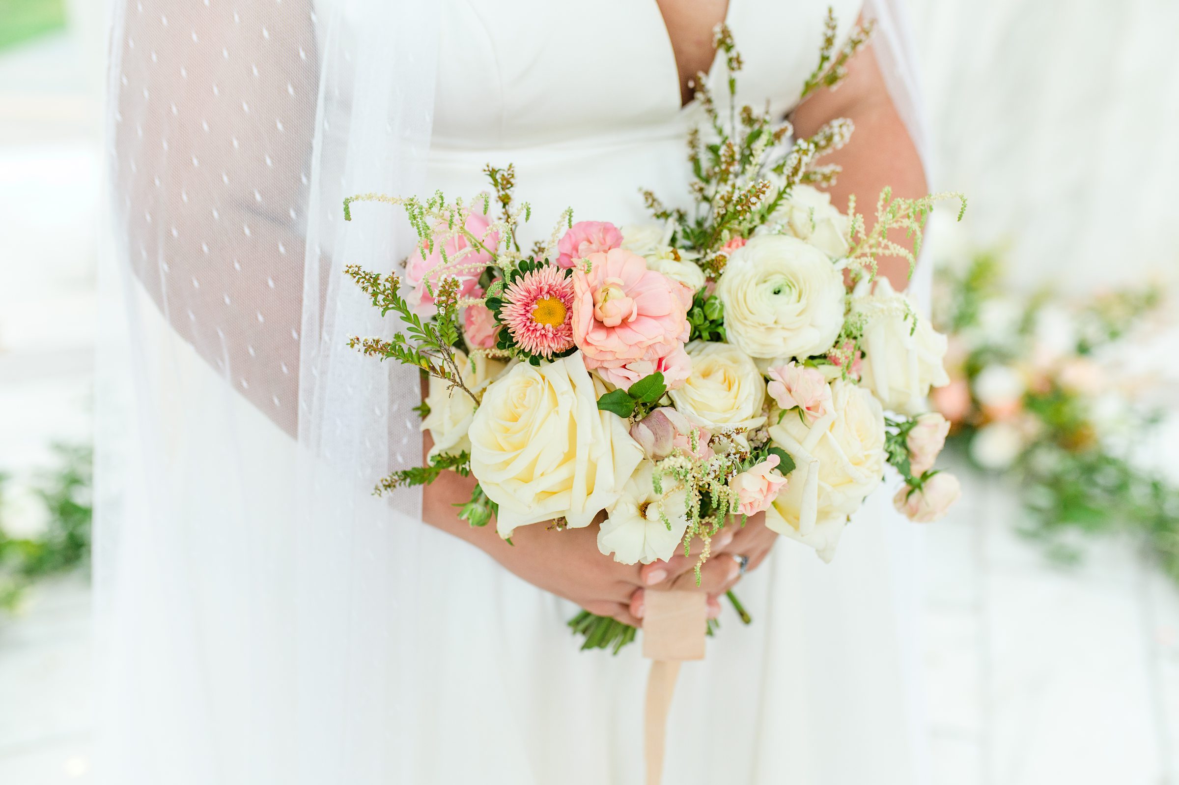 Intimate Fall shades of pink and blue Wedding at the DC War Memorial in Washington DC Photographed by Baltimore Wedding Photographer Cait Kramer Photography