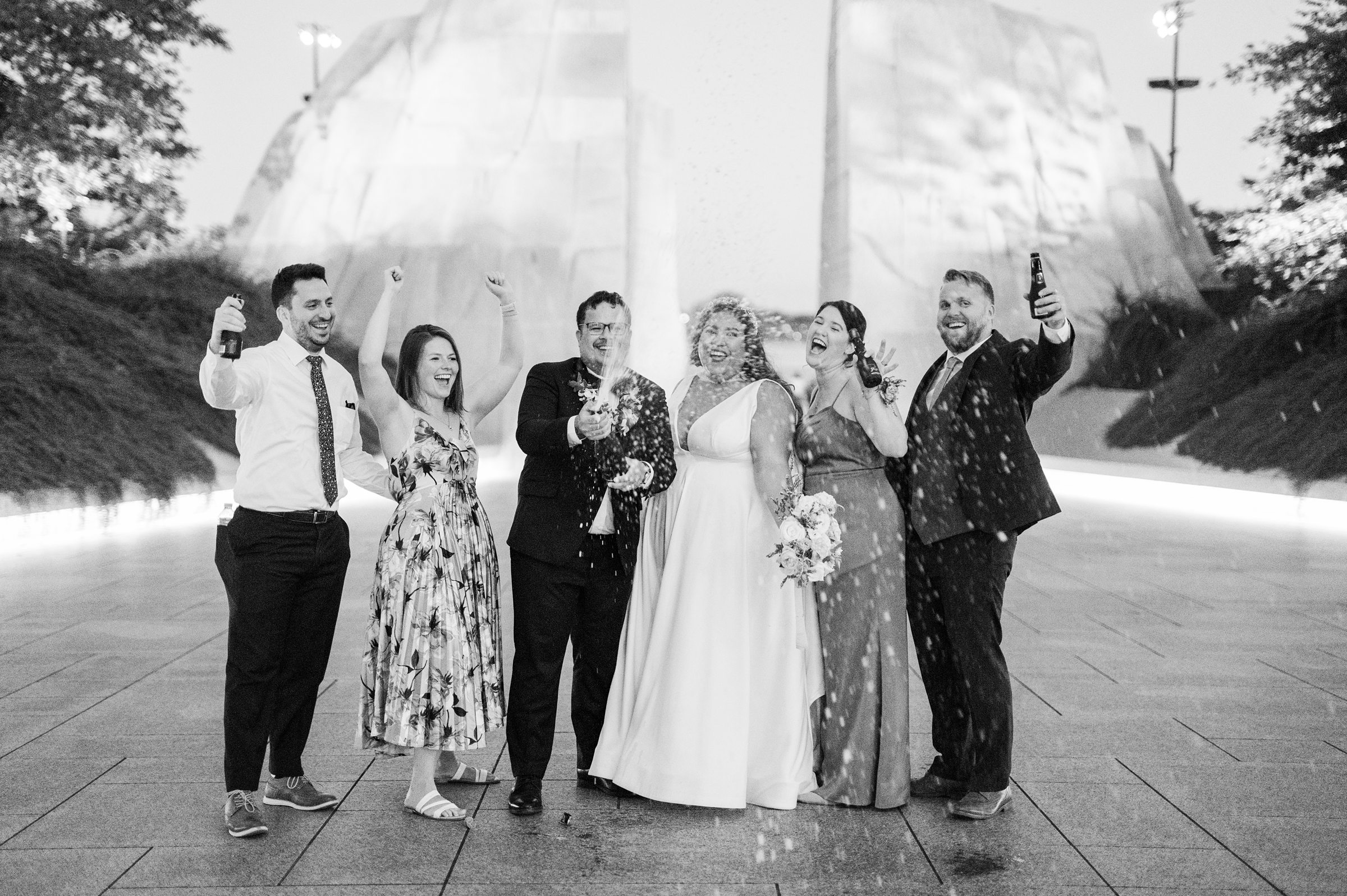 Intimate Fall shades of pink and blue Wedding at the DC War Memorial in Washington DC Photographed by Baltimore Wedding Photographer Cait Kramer Photography