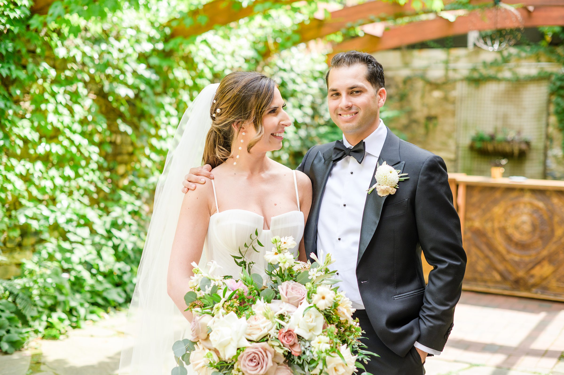 Romantic dusty rose and white black-tie Summer Wedding Day at Excelsior Lancaster Pennsylvania Photographed by Baltimore Wedding Photographer Cait Kramer Photography