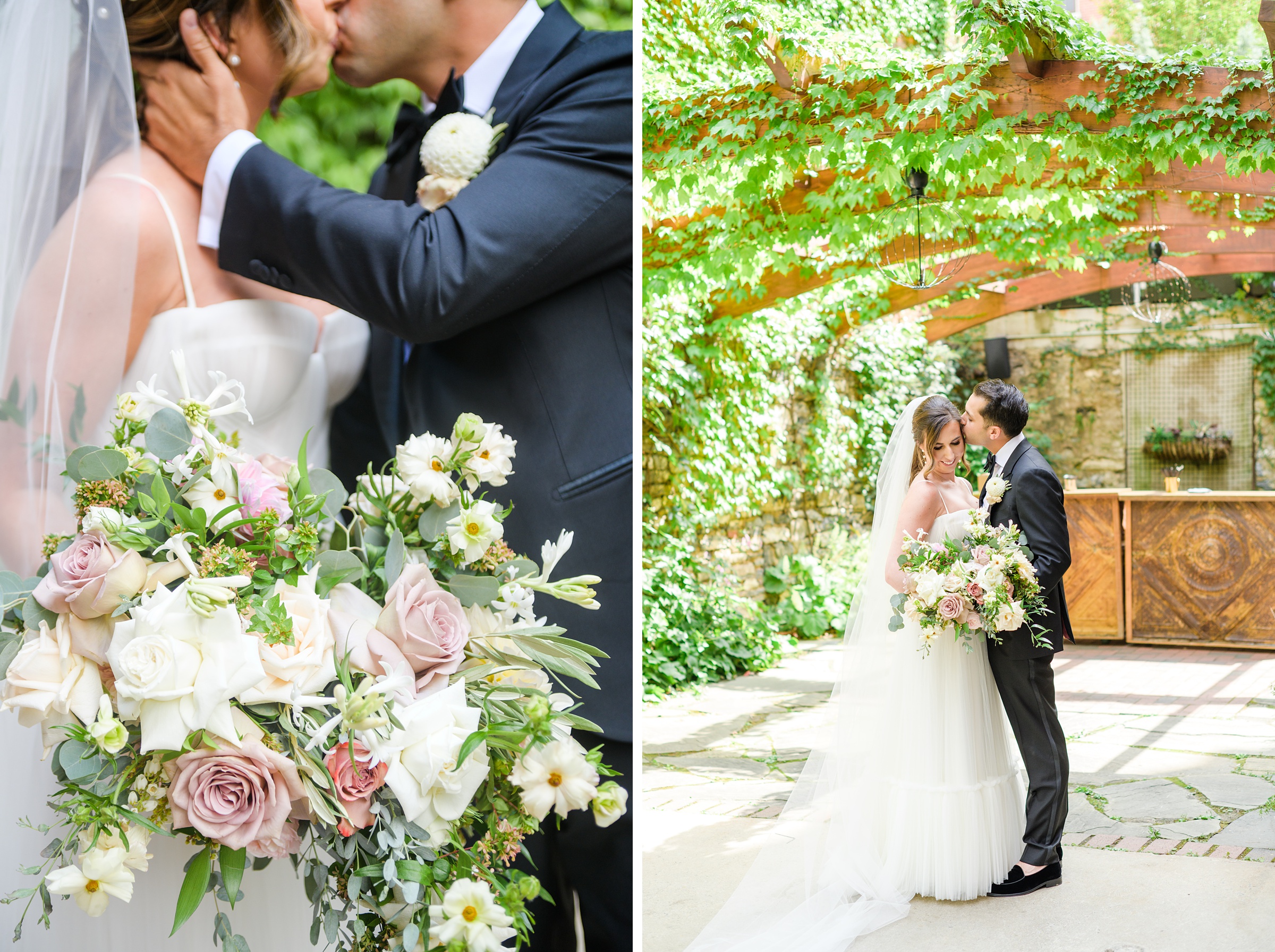 Romantic dusty rose and white black-tie Summer Wedding Day at Excelsior Lancaster Pennsylvania Photographed by Baltimore Wedding Photographer Cait Kramer Photography