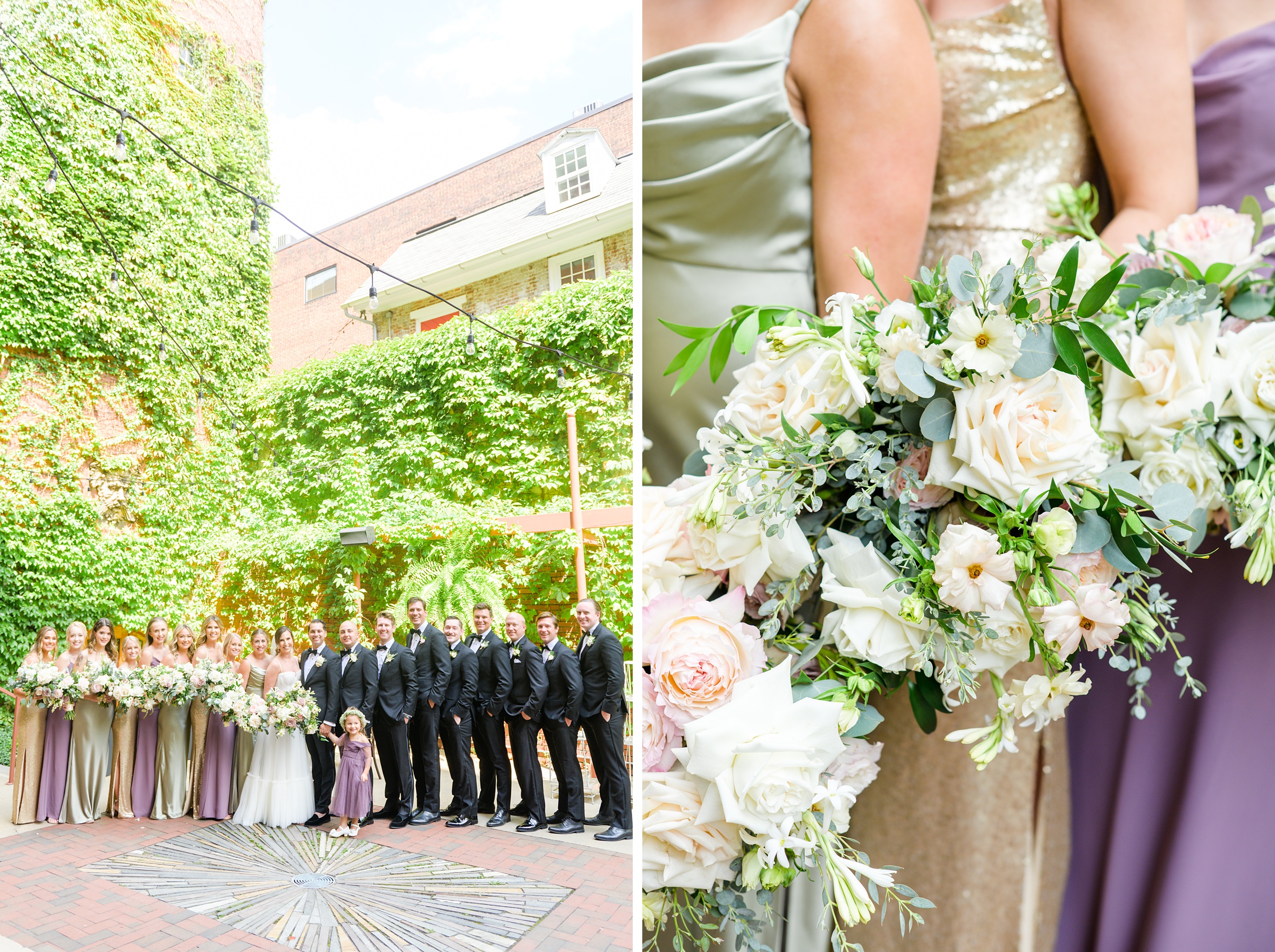 Romantic dusty rose and white black-tie Summer Wedding Day at Excelsior Lancaster Pennsylvania Photographed by Baltimore Wedding Photographer Cait Kramer Photography