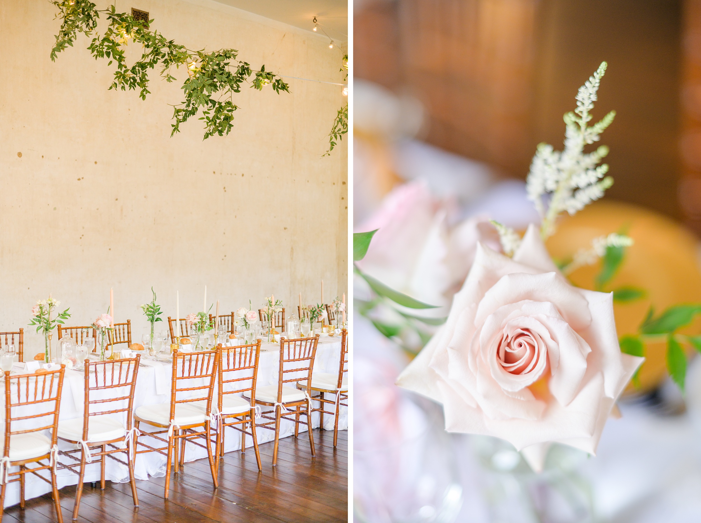 Romantic dusty rose and white black-tie Summer Wedding Day at Excelsior Lancaster Pennsylvania Photographed by Baltimore Wedding Photographer Cait Kramer Photography