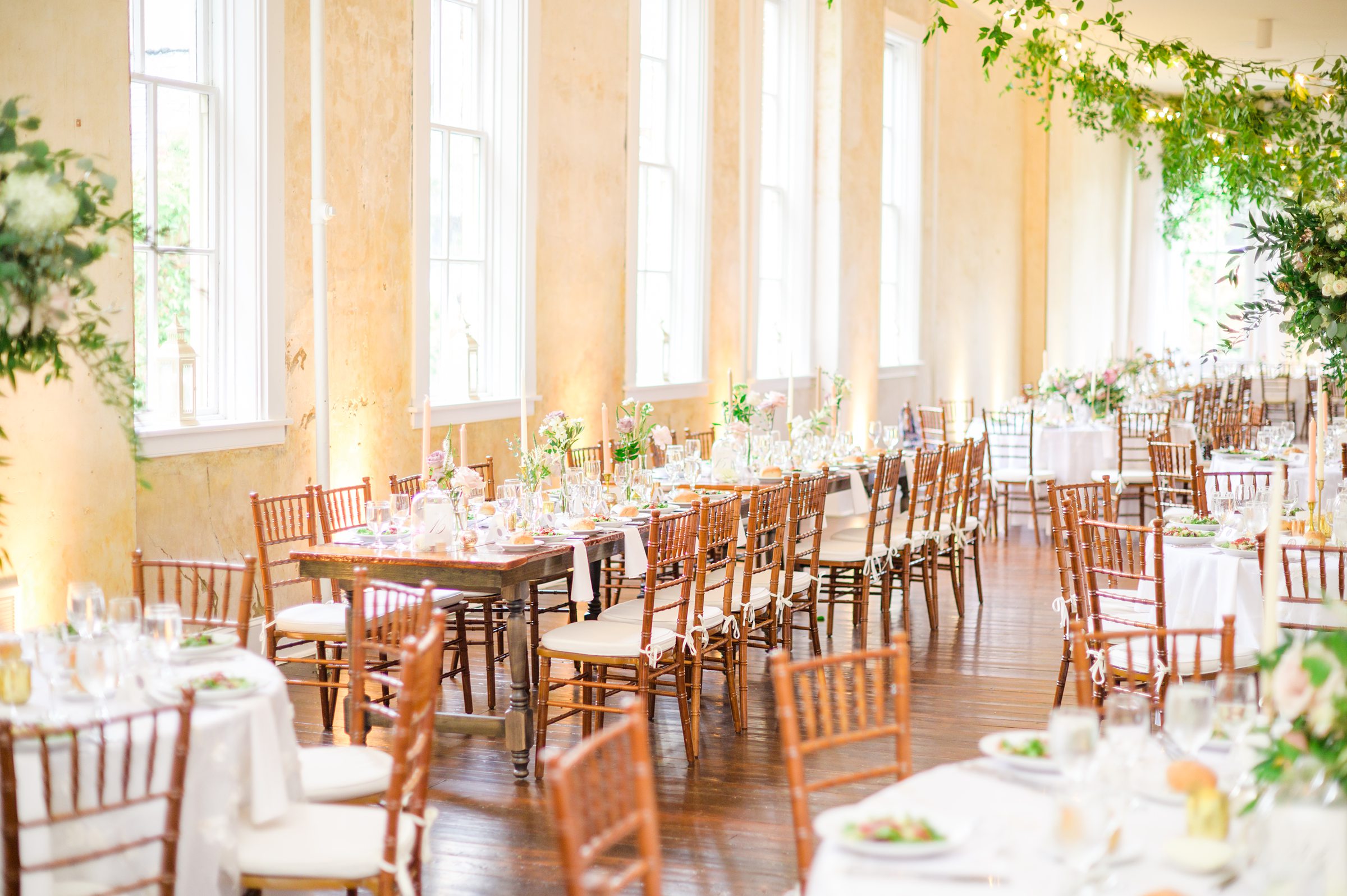 Romantic dusty rose and white black-tie Summer Wedding Day at Excelsior Lancaster Pennsylvania Photographed by Baltimore Wedding Photographer Cait Kramer Photography