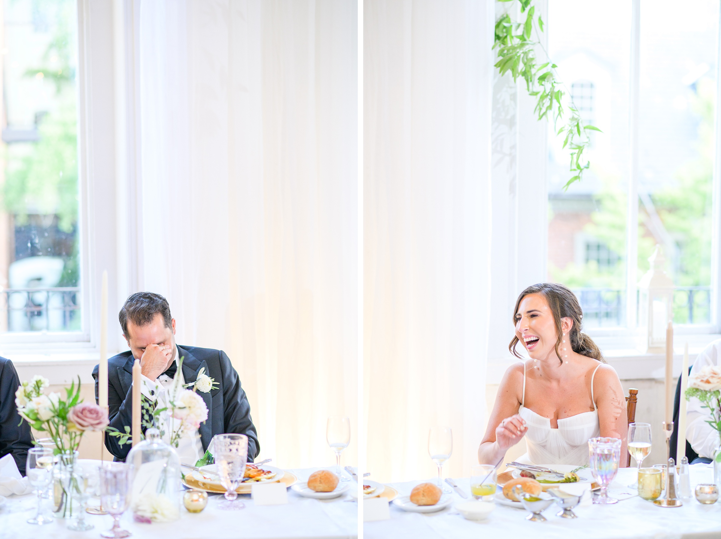 Romantic dusty rose and white black-tie Summer Wedding Day at Excelsior Lancaster Pennsylvania Photographed by Baltimore Wedding Photographer Cait Kramer Photography