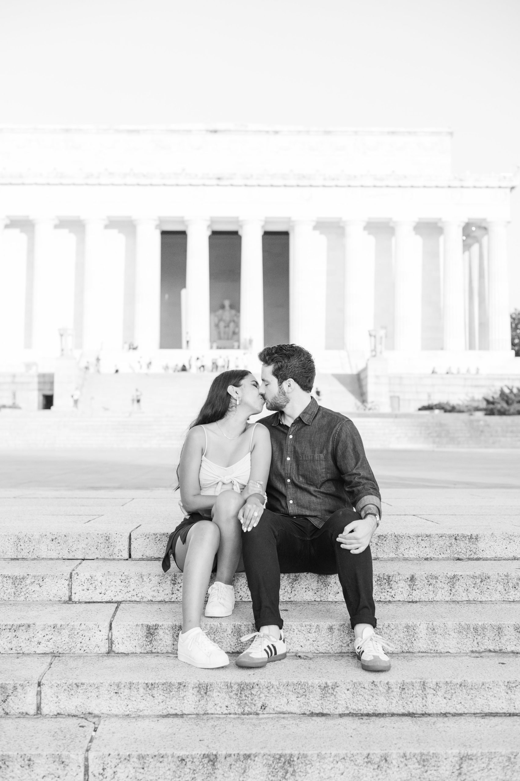 With iconic views and a couple this sweet, Lincoln Memorial surprise proposals are always a sweet idea! This proposal was the sweetest surprise photographed by Baltimore proposal photographer, Cait Kramer.