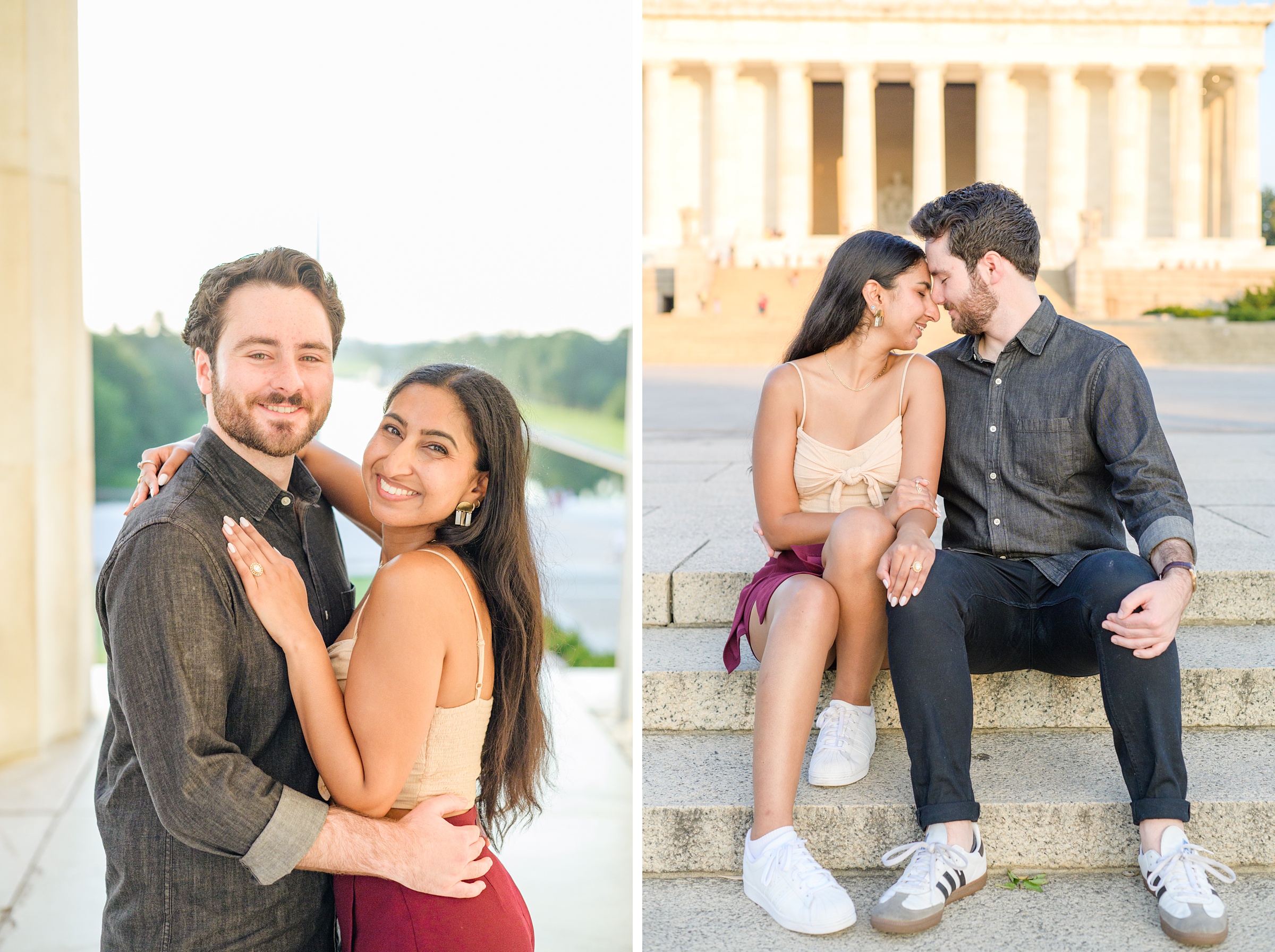 With iconic views and a couple this sweet, Lincoln Memorial surprise proposals are always a sweet idea! This proposal was the sweetest surprise photographed by Baltimore proposal photographer, Cait Kramer.