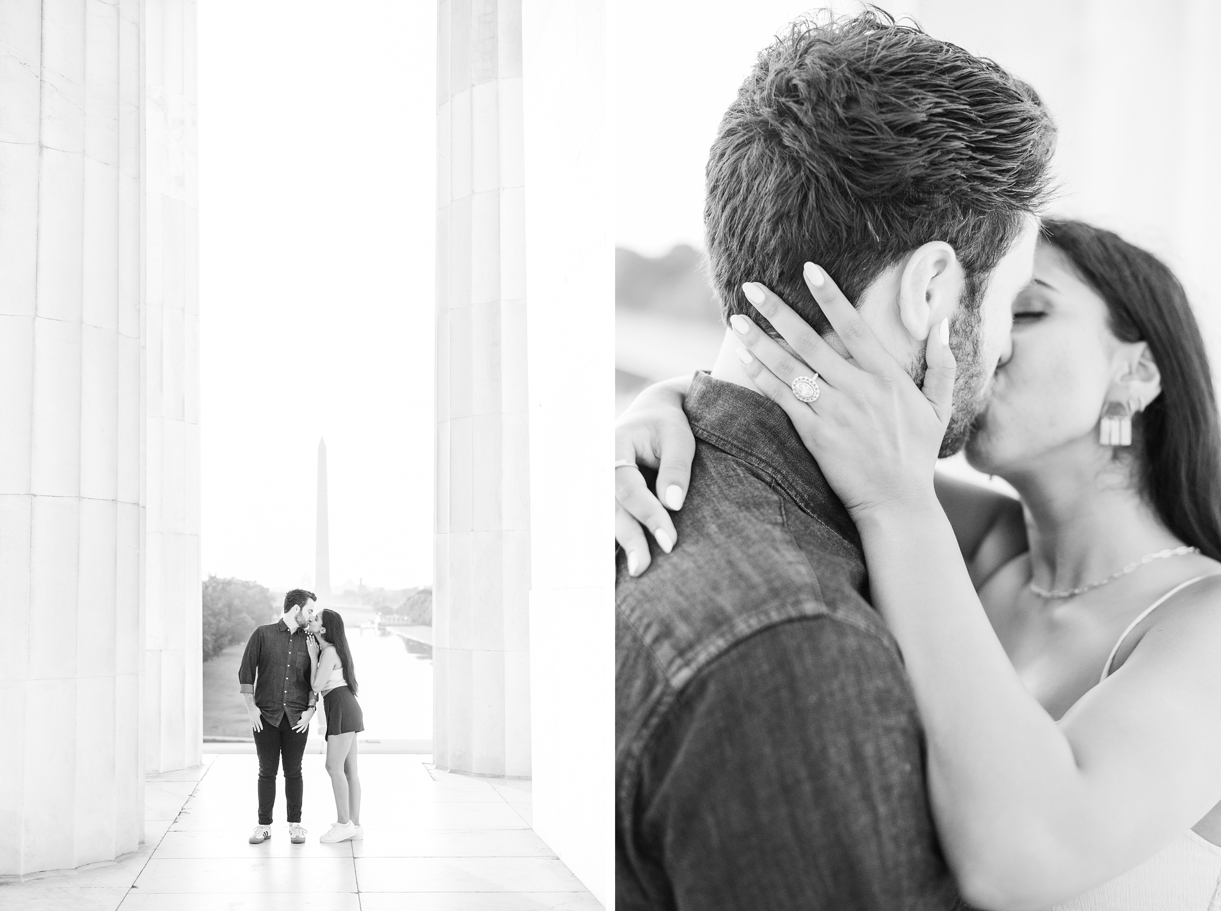 With iconic views and a couple this sweet, Lincoln Memorial surprise proposals are always a sweet idea! This proposal was the sweetest surprise photographed by Baltimore proposal photographer, Cait Kramer.