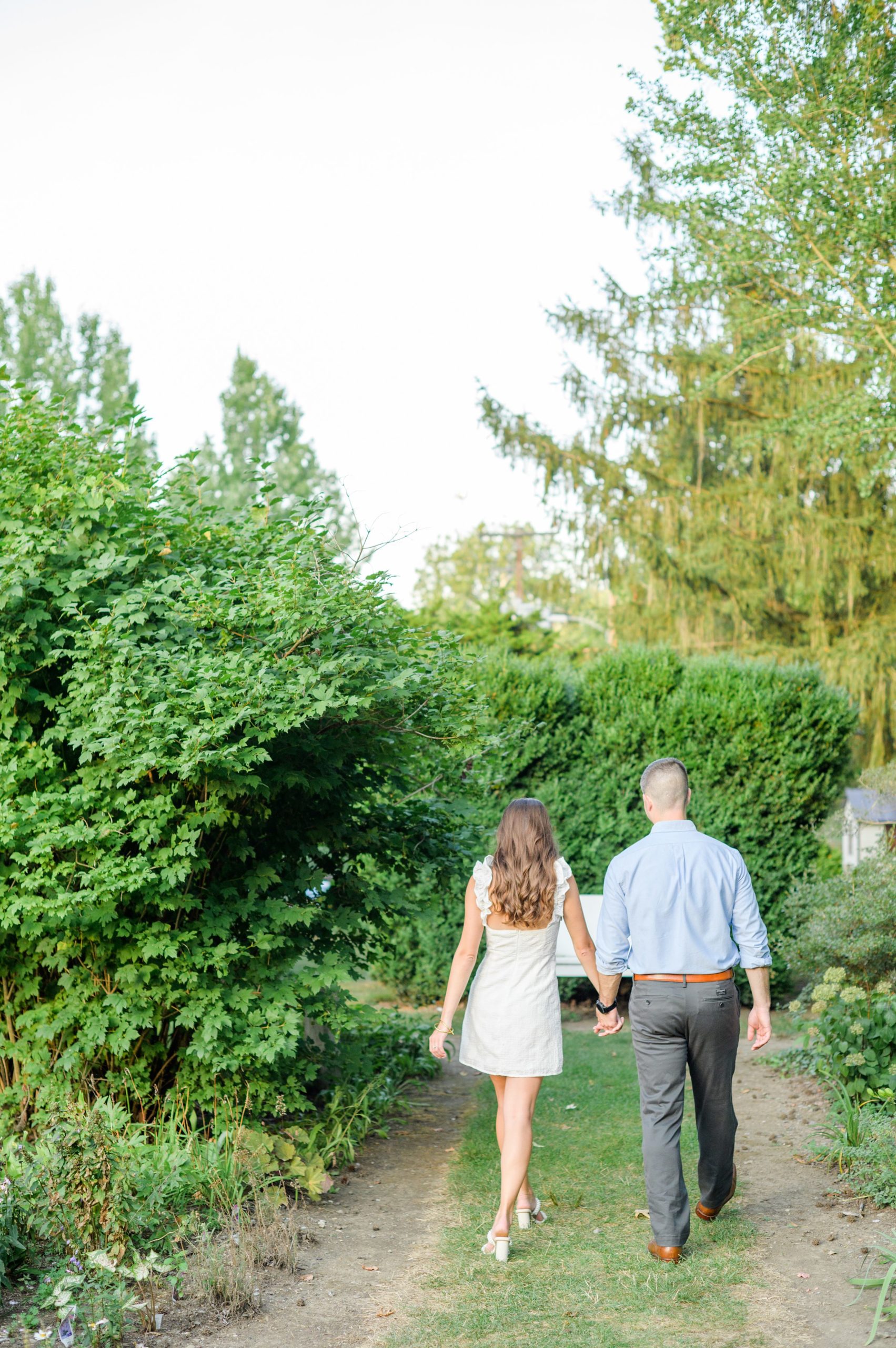 Engaged couple at a local park for their summer engagement session at Fort Hunter Mansion and Park in Harrisburg, Pennsylvania photographed by Baltimore Wedding Photographer Cait Kramer Photography