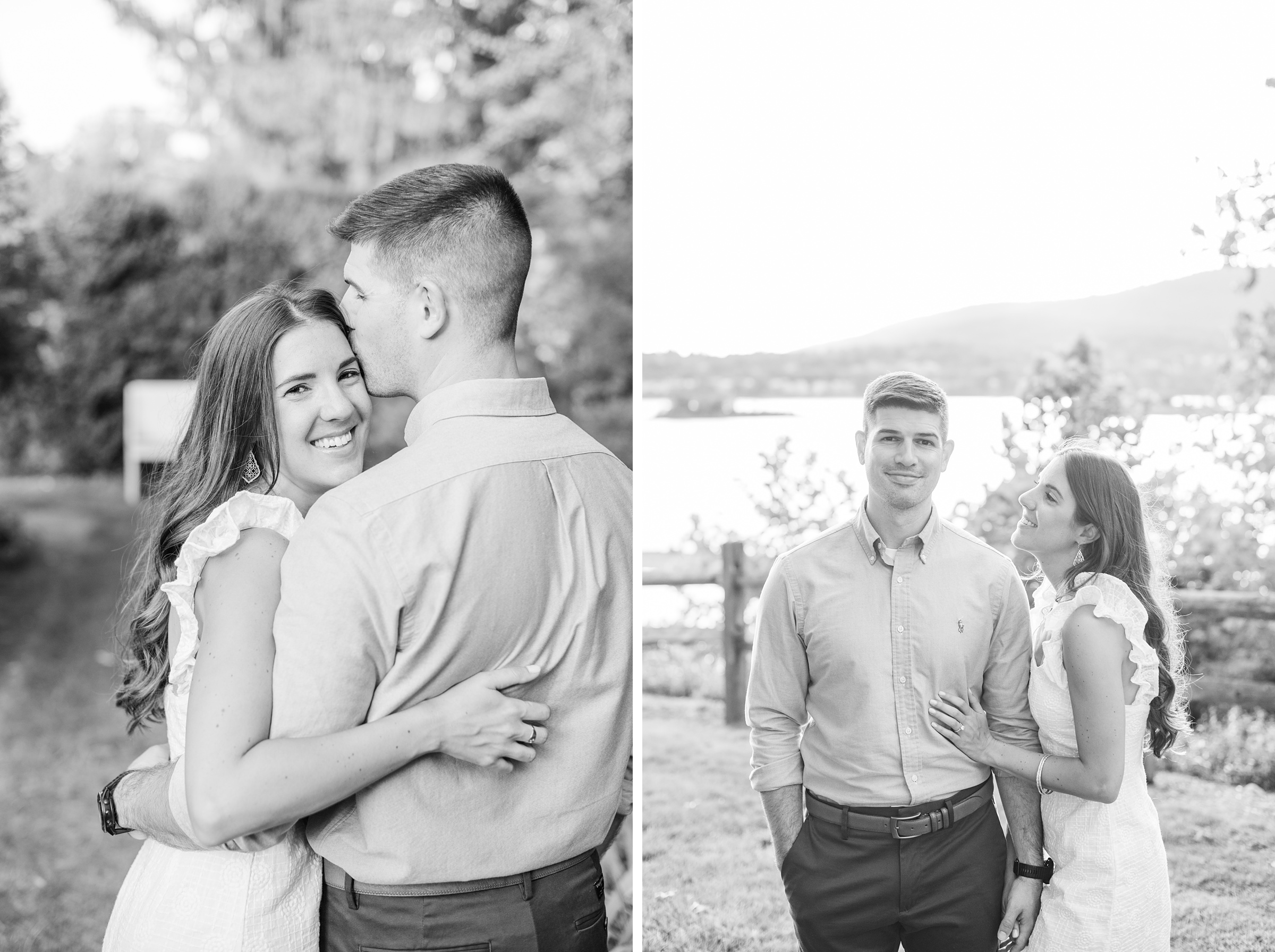 Engaged couple at a local park for their summer engagement session at Fort Hunter Mansion and Park in Harrisburg, Pennsylvania photographed by Baltimore Wedding Photographer Cait Kramer Photography