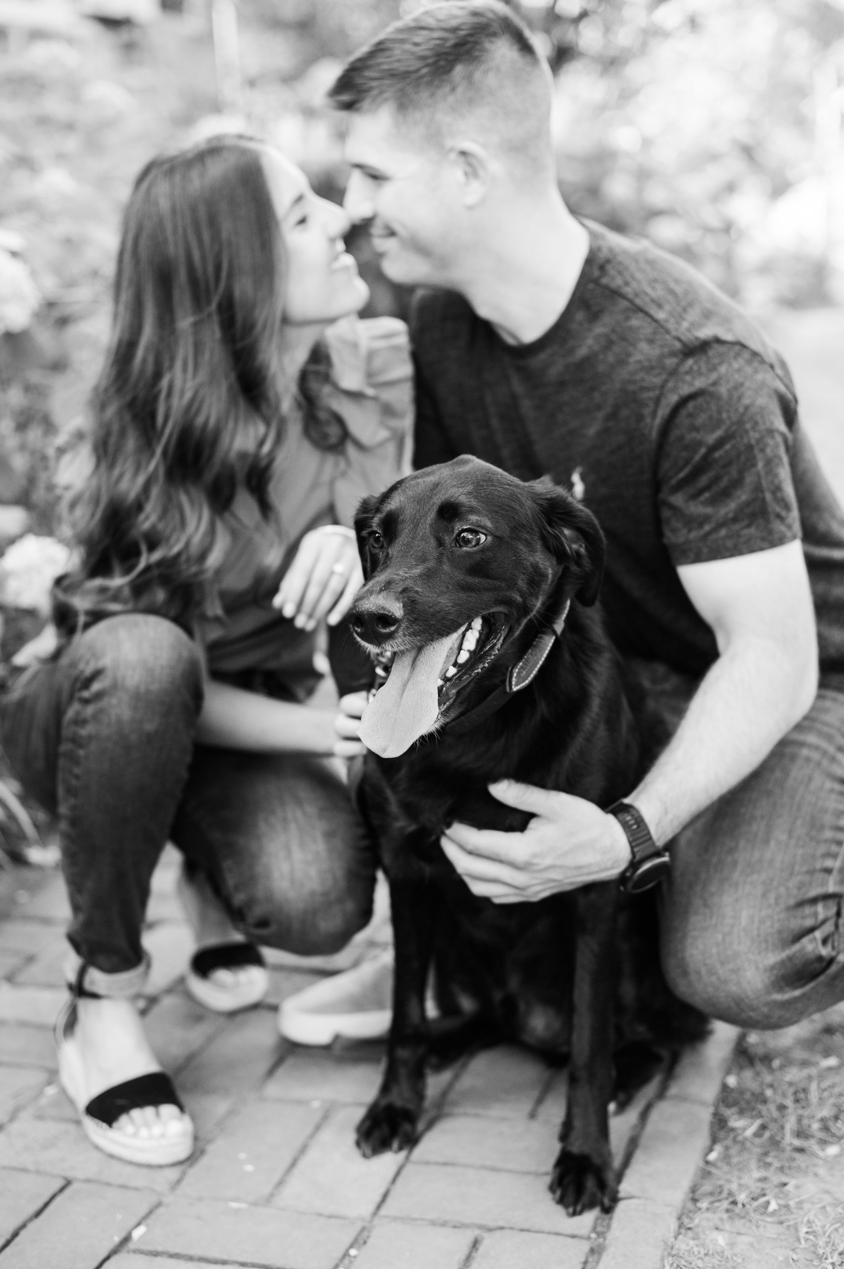 Engaged couple at a local park for their summer engagement session at Fort Hunter Mansion and Park in Harrisburg, Pennsylvania photographed by Baltimore Wedding Photographer Cait Kramer Photography