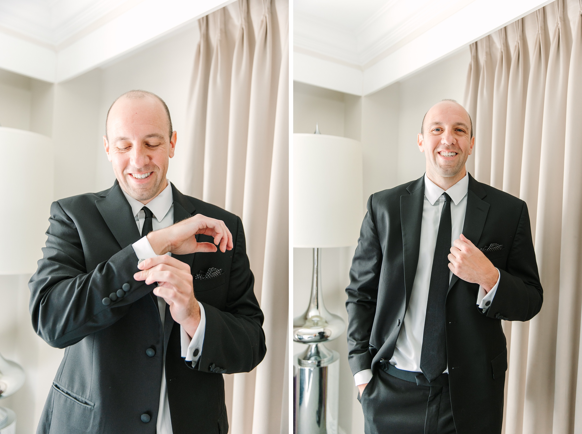 Burgundy and white Fall wedding day portraits and details featuring Mayflower Hotel DC wedding photos photographed by Baltimore wedding photographer Cait Kramer Photography