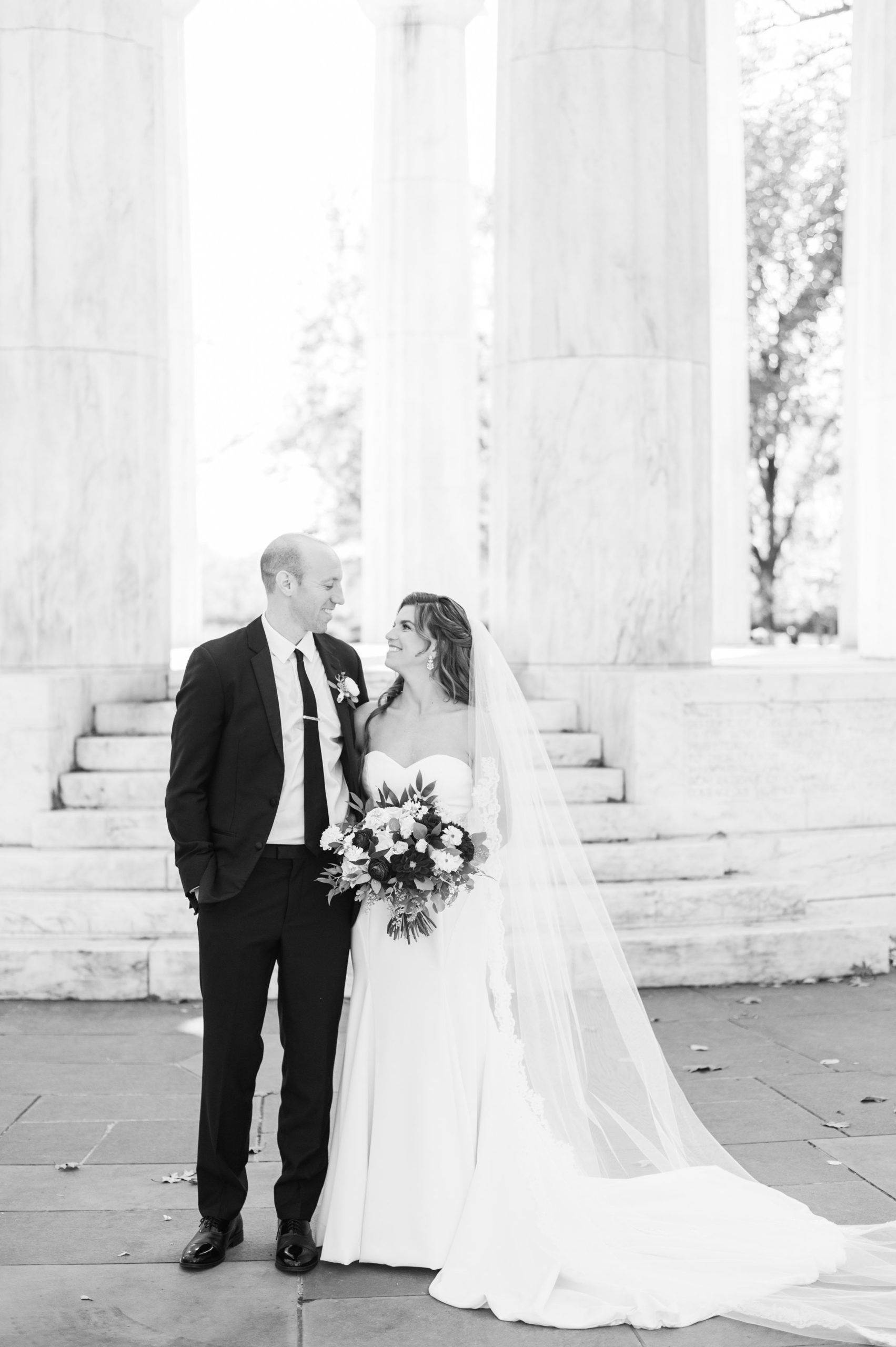 Burgundy and white Fall wedding day portraits and details featuring Mayflower Hotel DC wedding photos photographed by Baltimore wedding photographer Cait Kramer Photography