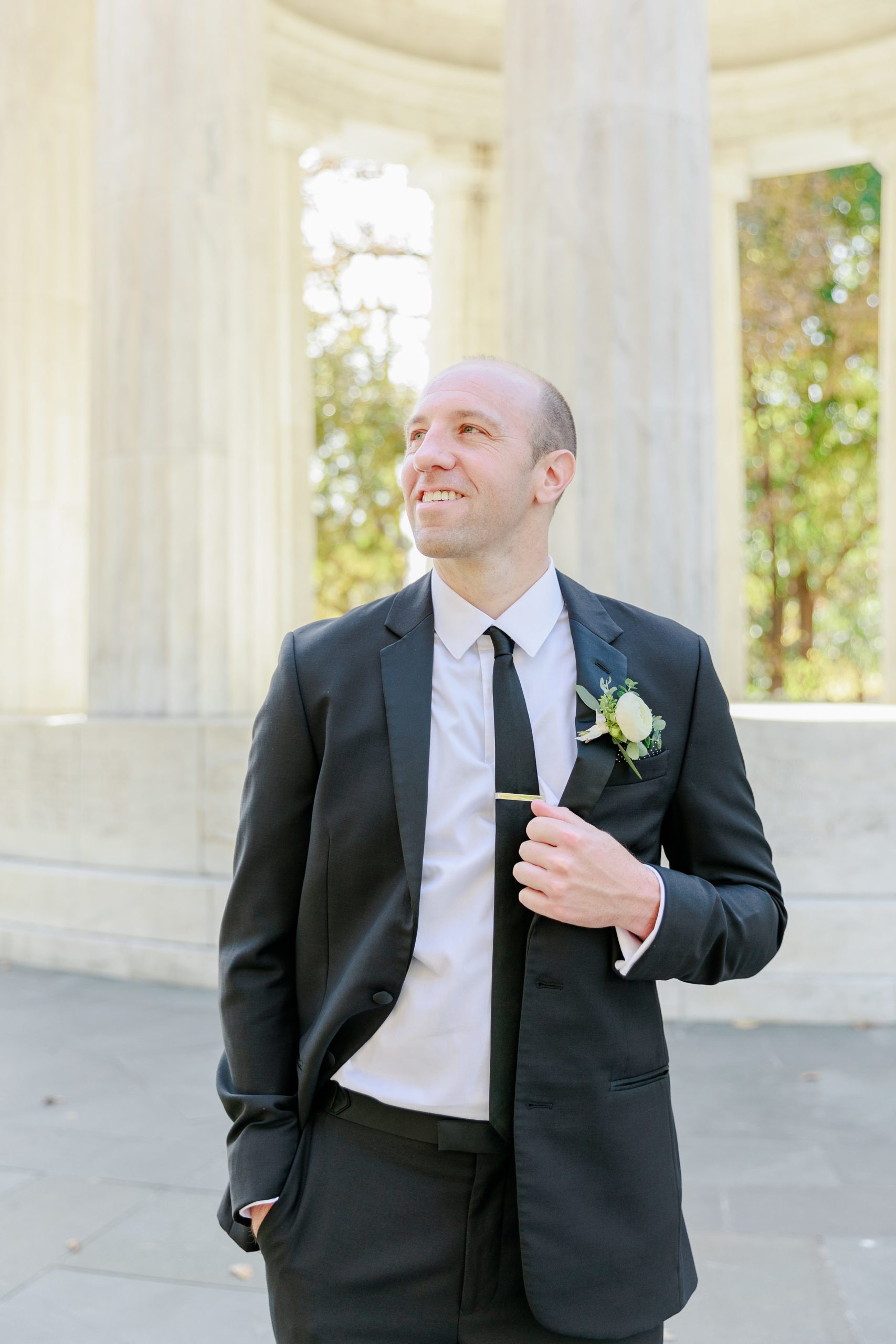 Burgundy and white Fall wedding day portraits and details featuring Mayflower Hotel DC wedding photos photographed by Baltimore wedding photographer Cait Kramer Photography