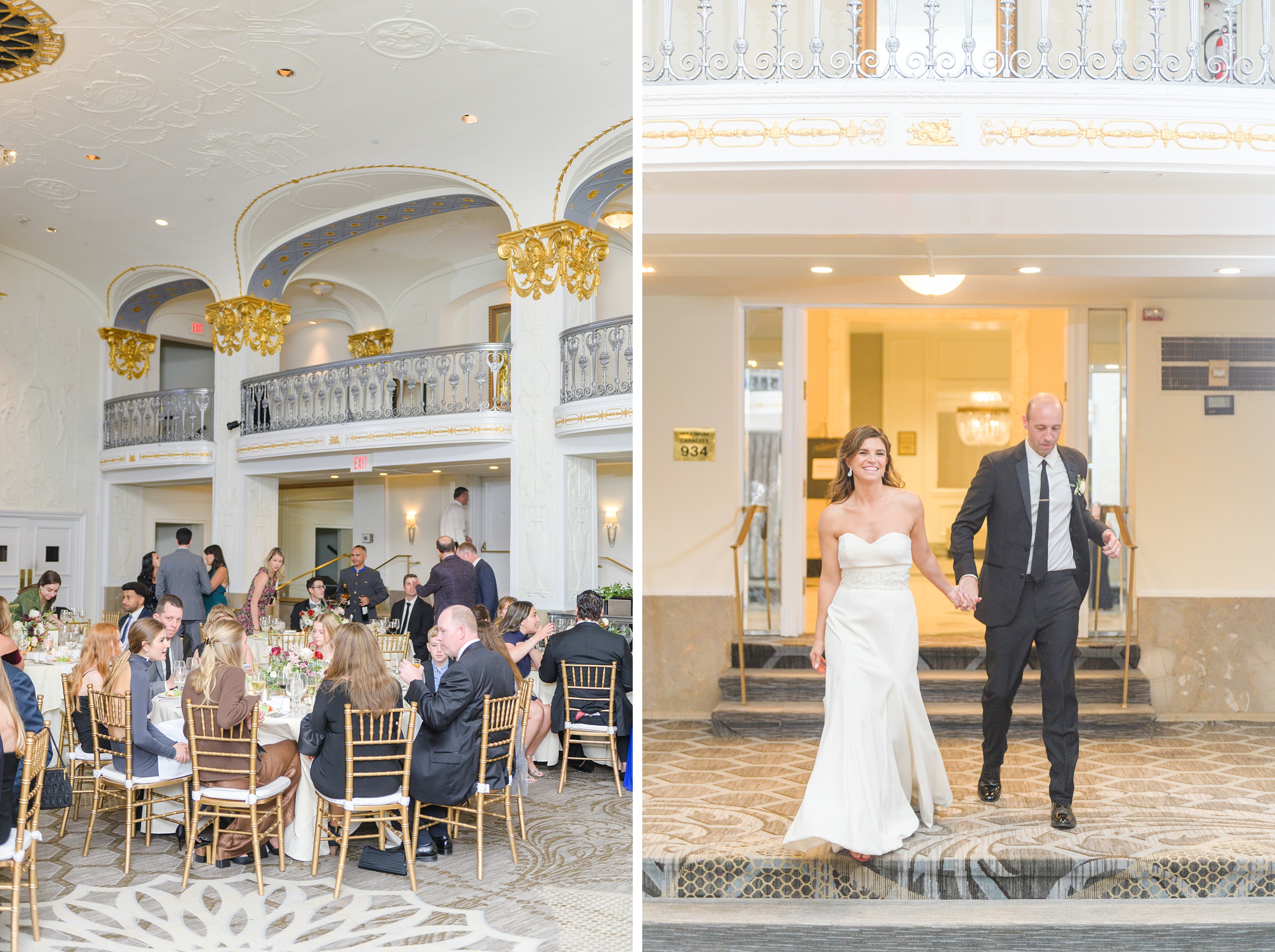 Burgundy and white Fall wedding day portraits and details featuring Mayflower Hotel DC wedding photos photographed by Baltimore wedding photographer Cait Kramer Photography