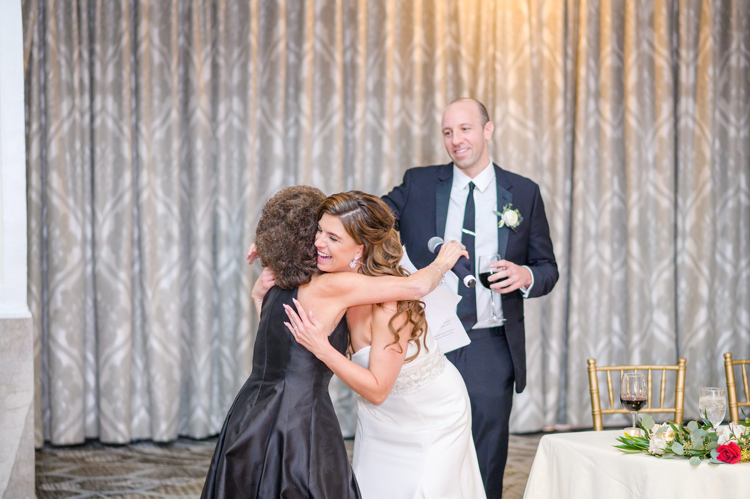 Burgundy and white Fall wedding day portraits and details featuring Mayflower Hotel DC wedding photos photographed by Baltimore wedding photographer Cait Kramer Photography