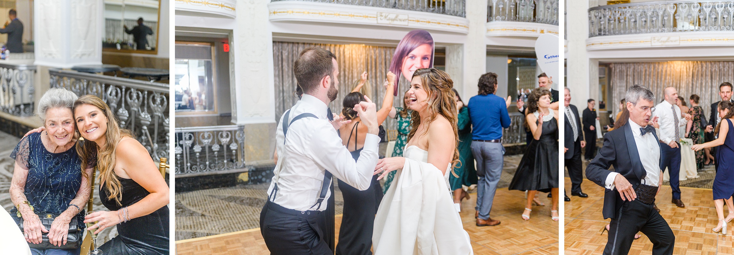 Burgundy and white Fall wedding day portraits and details featuring Mayflower Hotel DC wedding photos photographed by Baltimore wedding photographer Cait Kramer Photography