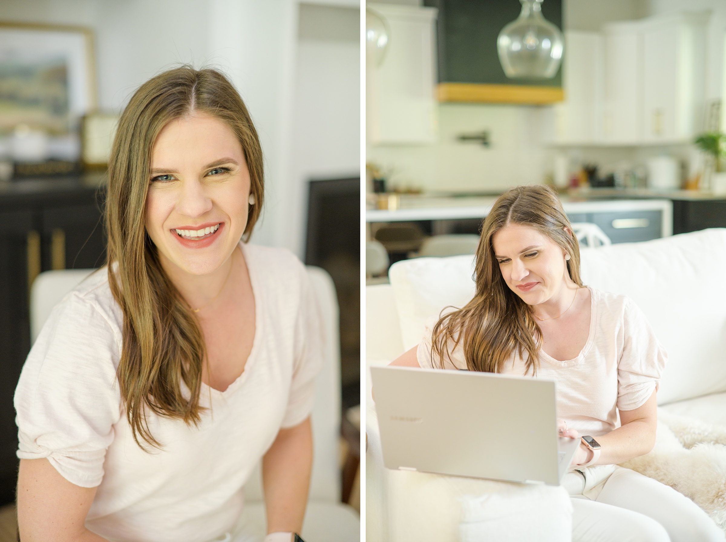 Stacey Caito, Chantilly Realtor, smiles during her brand session photographed by Virginia brand photographer, Cait Kramer Photography