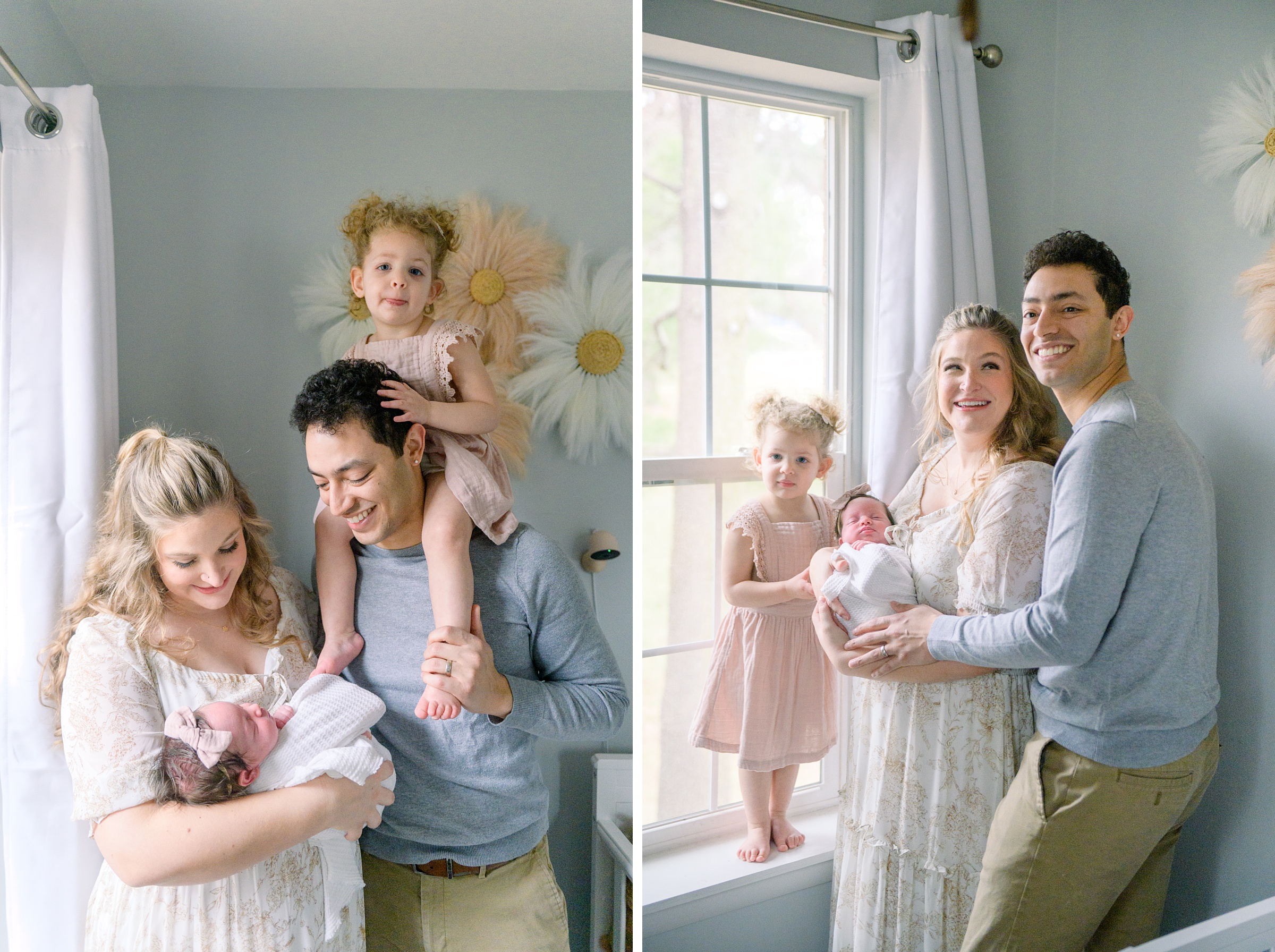 In home newborn photography session photographed by Baltimore Newborn Photographer Cait Kramer