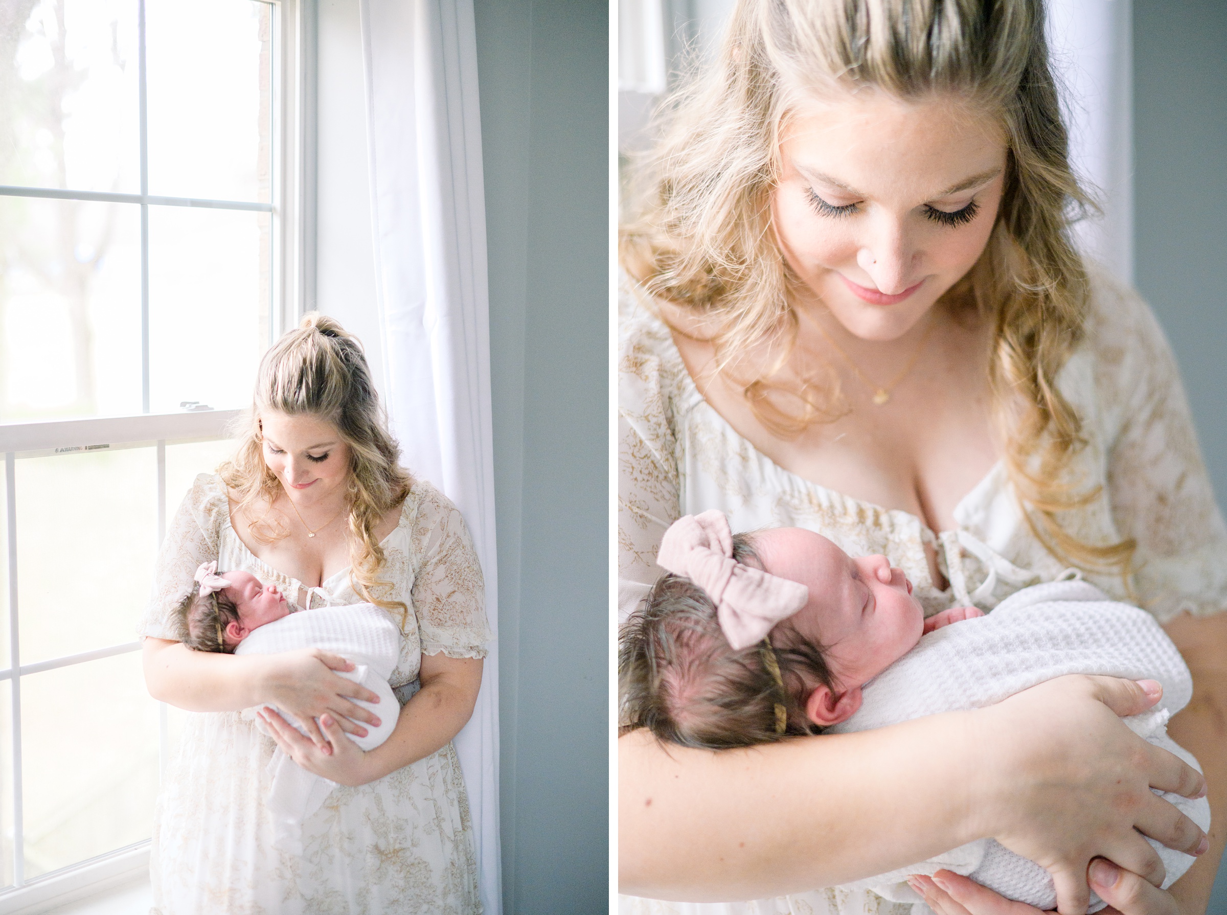 In home newborn photography session photographed by Baltimore Newborn Photographer Cait Kramer