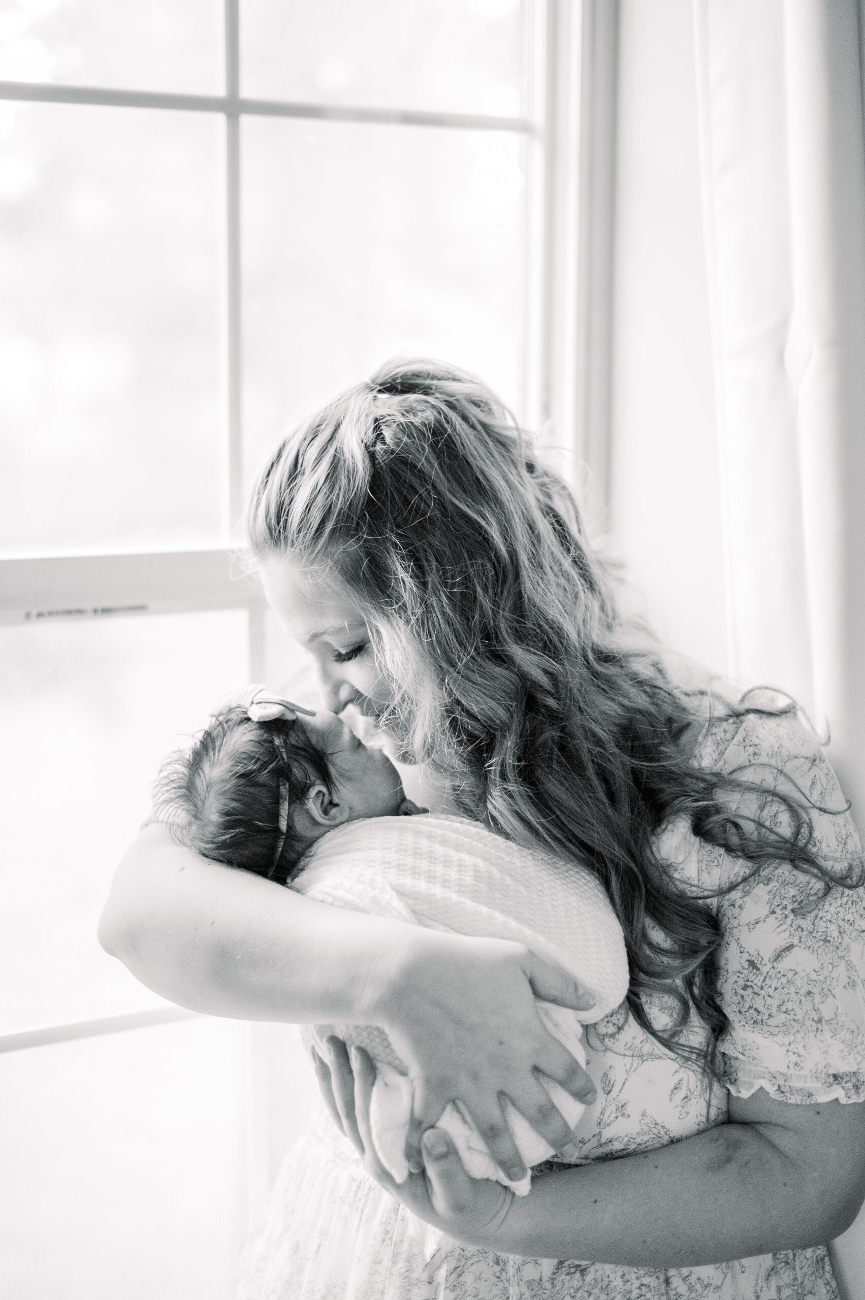 In home newborn photography session photographed by Baltimore Newborn Photographer Cait Kramer