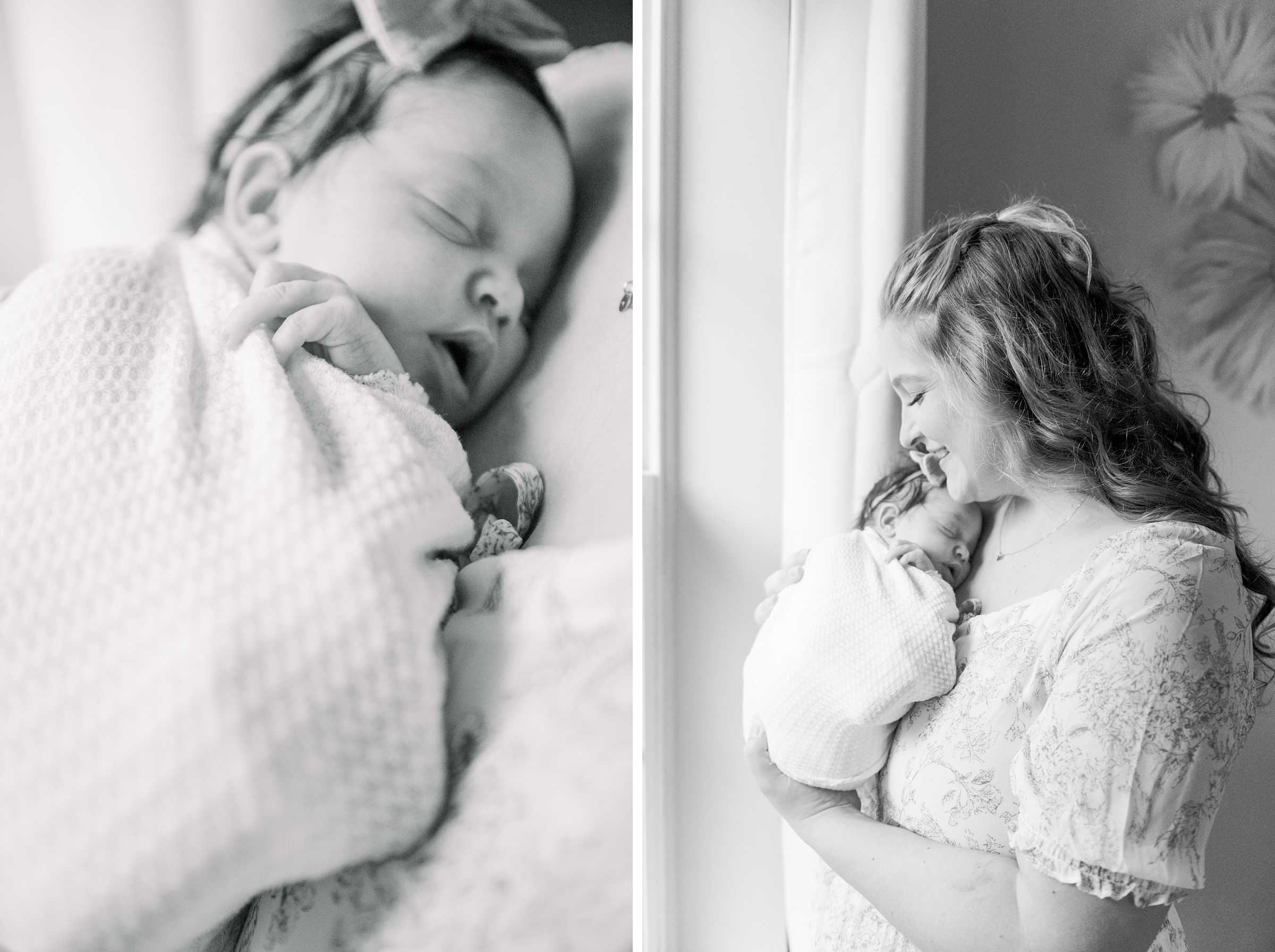 In home newborn photography session photographed by Baltimore Newborn Photographer Cait Kramer