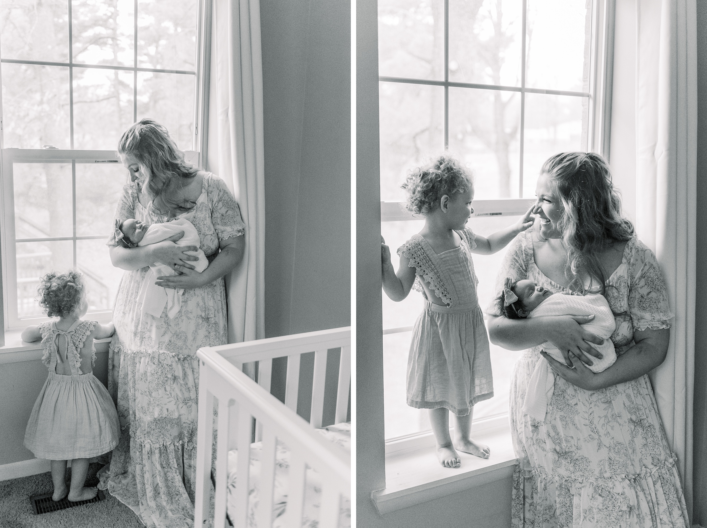 In home newborn photography session photographed by Baltimore Newborn Photographer Cait Kramer