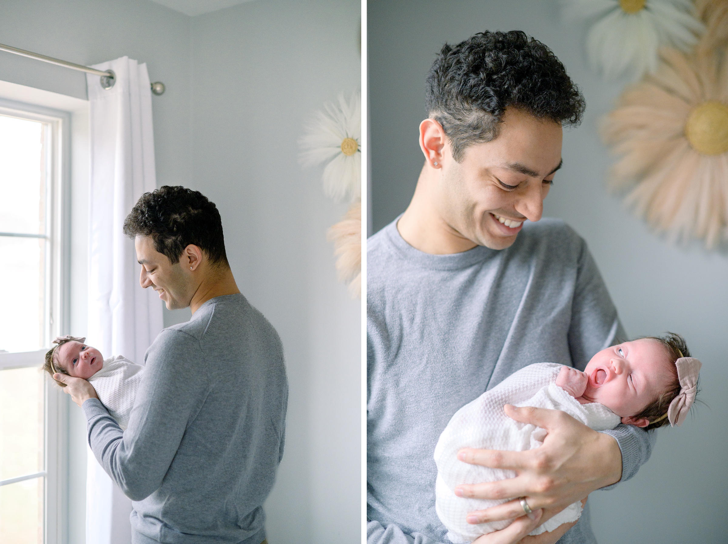 In home newborn photography session photographed by Baltimore Newborn Photographer Cait Kramer