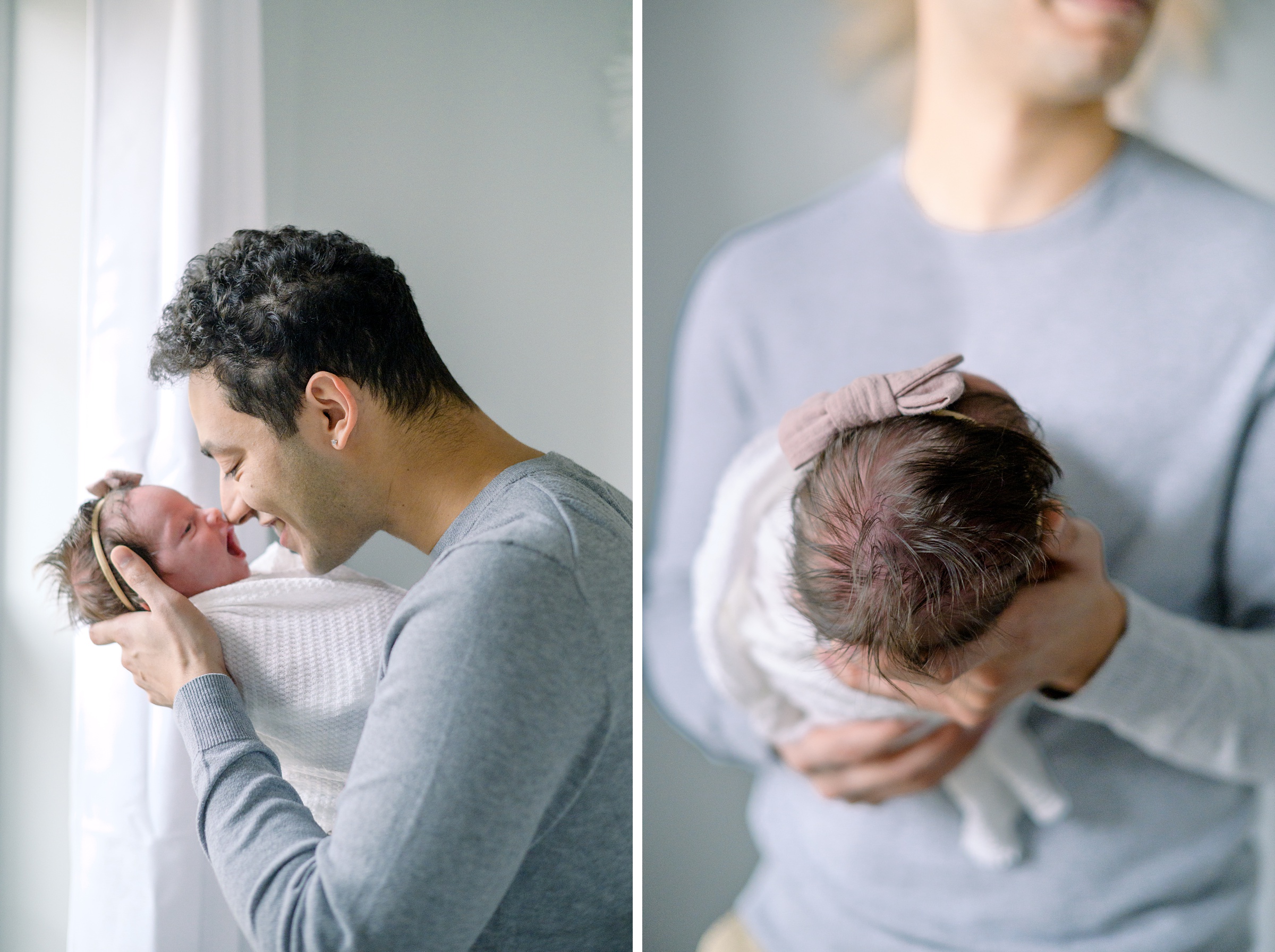 In home newborn photography session photographed by Baltimore Newborn Photographer Cait Kramer