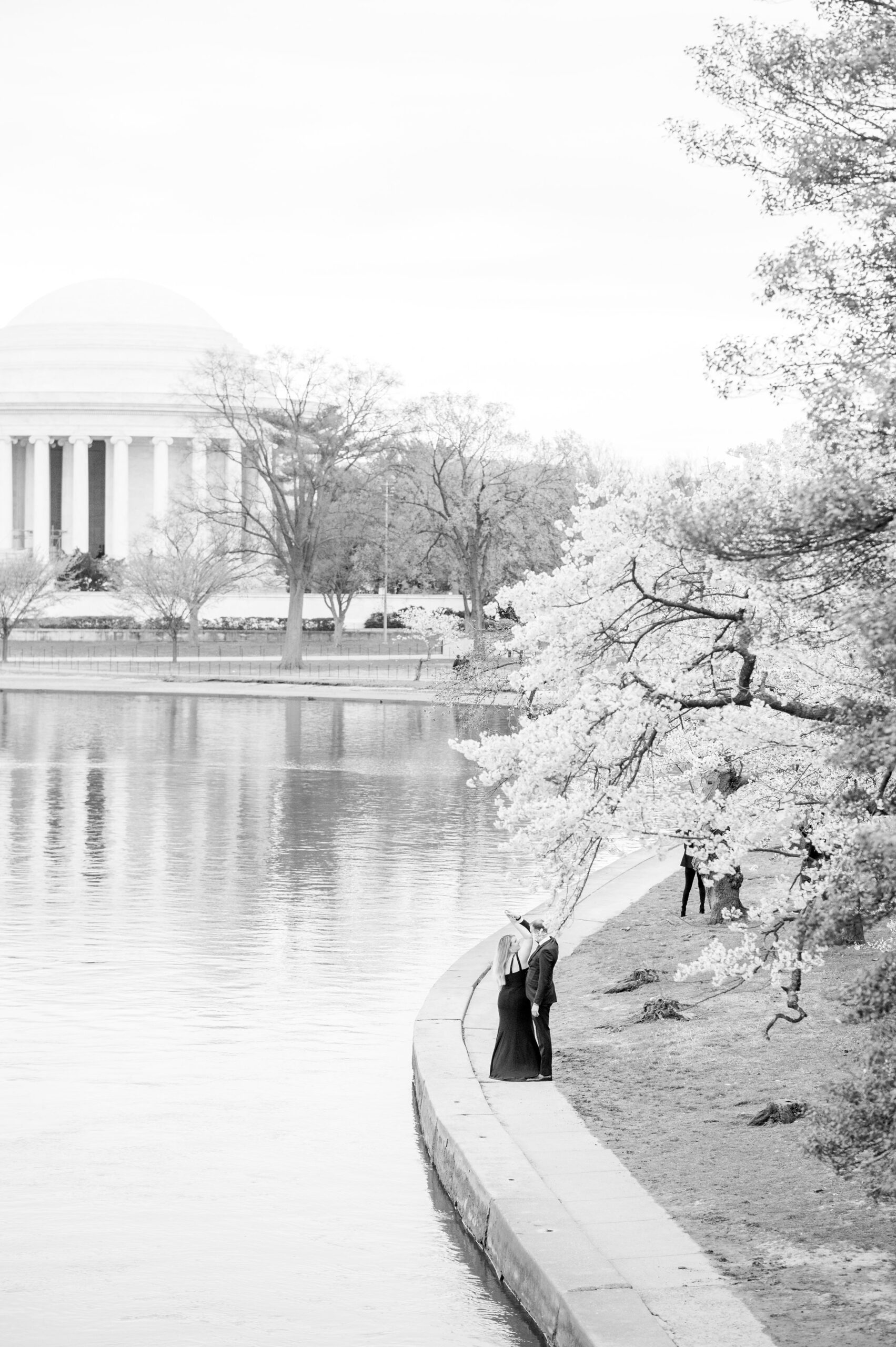 Cherry Blossom portrait session at the Jefferson Memorial in Washington DC photographed by Baltimore Wedding Photographer Cait Kramer Photography