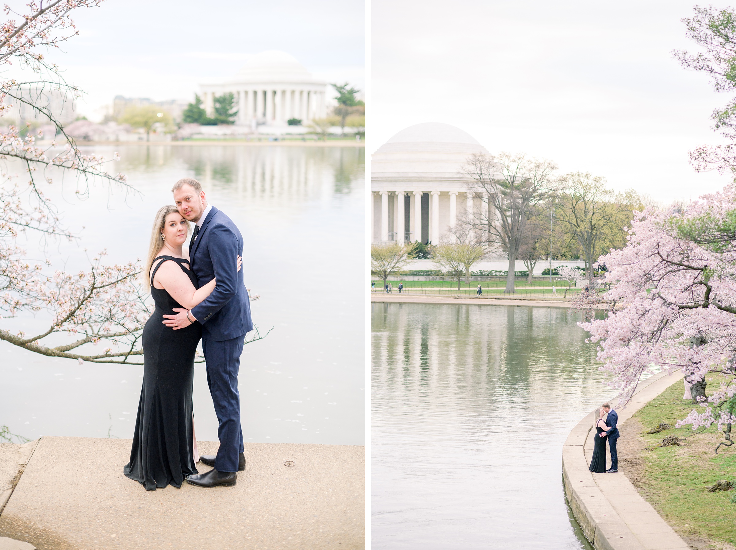 Cherry Blossom portrait session at the Jefferson Memorial in Washington DC photographed by Baltimore Wedding Photographer Cait Kramer Photography