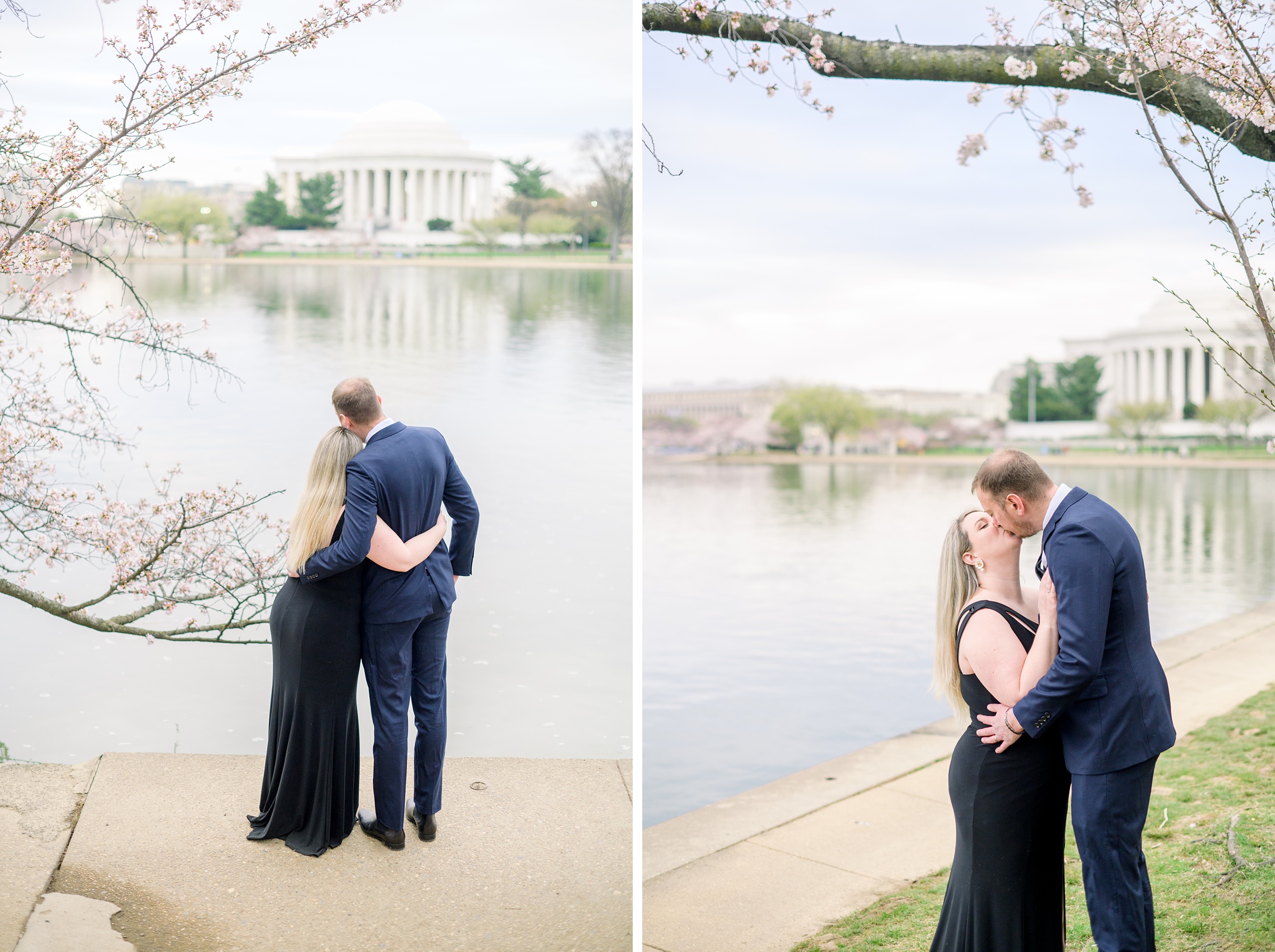 Cherry Blossom portrait session at the Jefferson Memorial in Washington DC photographed by Baltimore Wedding Photographer Cait Kramer Photography