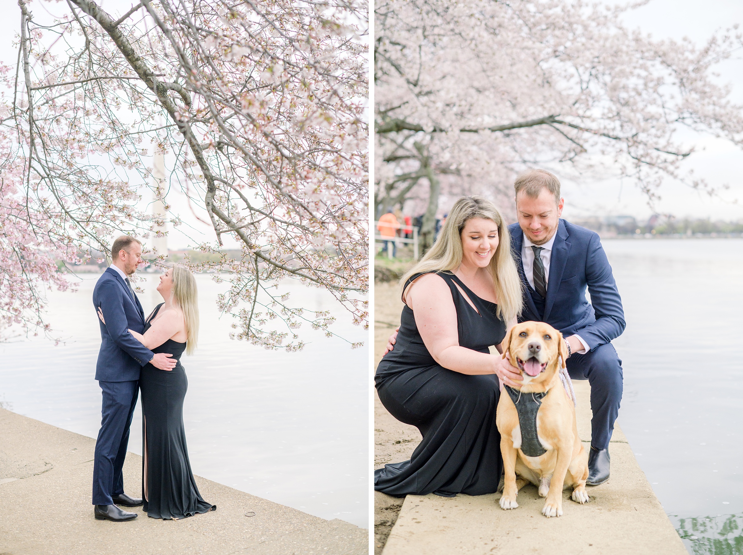 Cherry Blossom portrait session at the Jefferson Memorial in Washington DC photographed by Baltimore Wedding Photographer Cait Kramer Photography