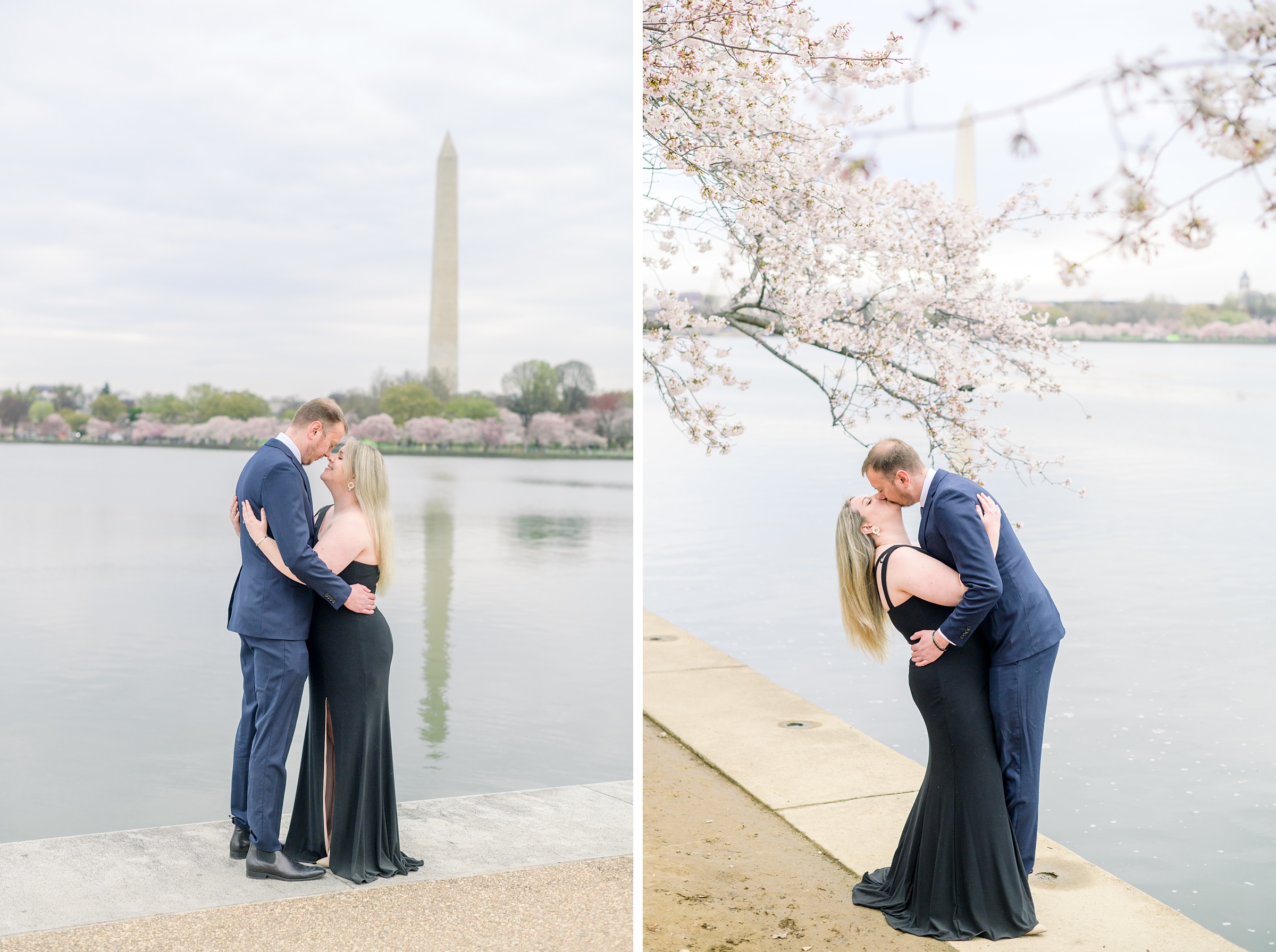 Cherry Blossom portrait session at the Jefferson Memorial in Washington DC photographed by Baltimore Wedding Photographer Cait Kramer Photography