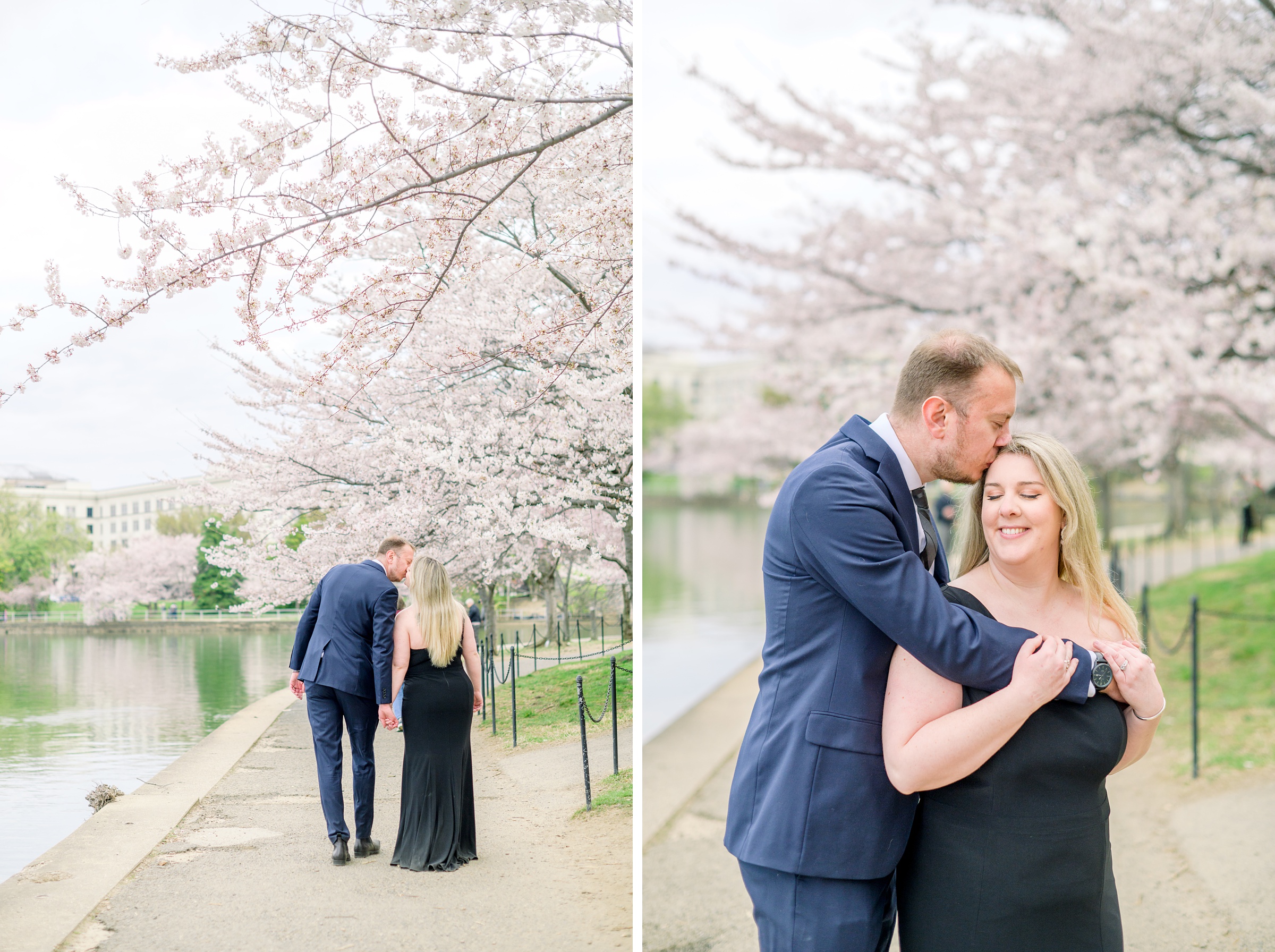 Cherry Blossom portrait session at the Jefferson Memorial in Washington DC photographed by Baltimore Wedding Photographer Cait Kramer Photography