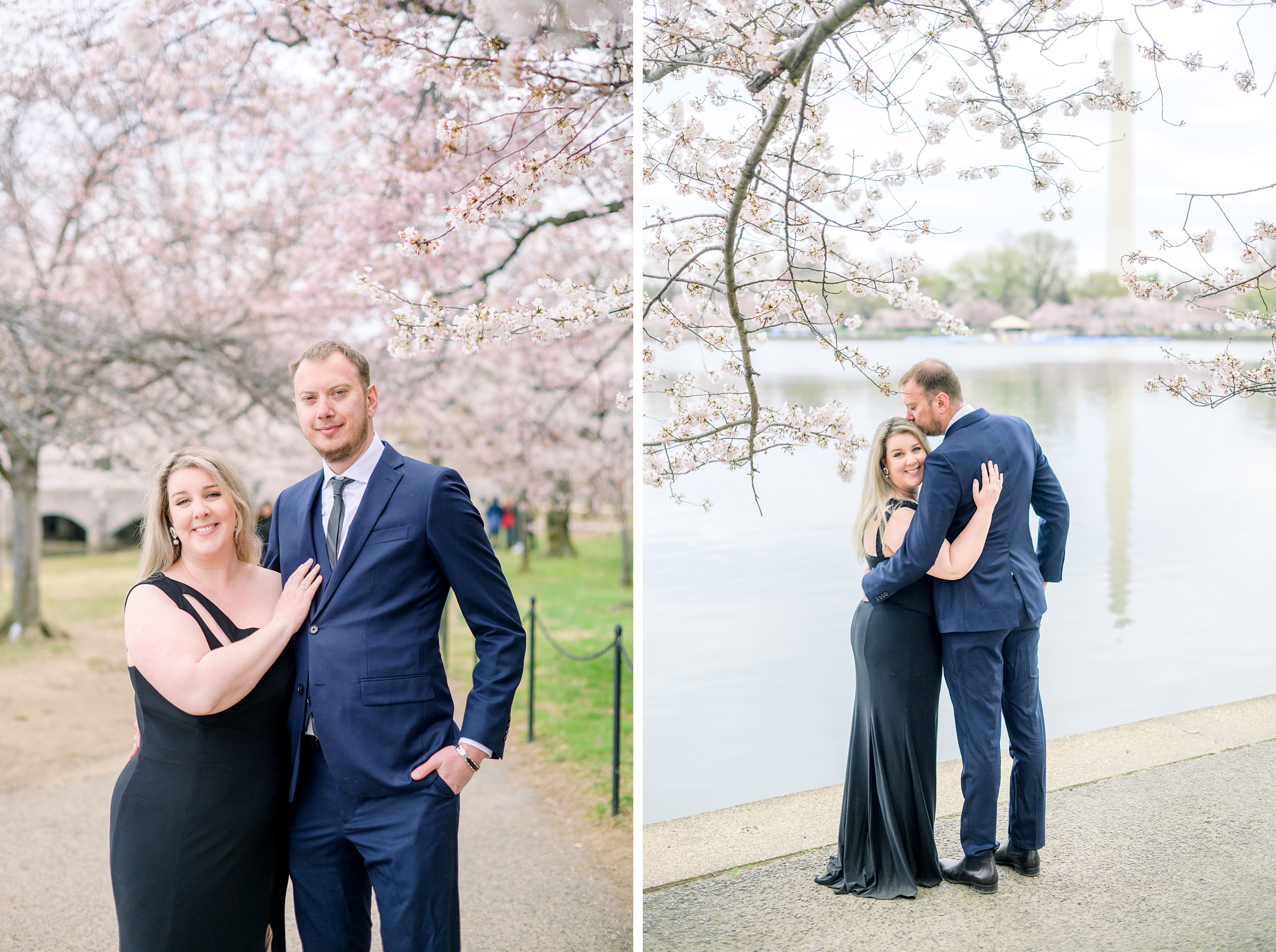 Cherry Blossom portrait session at the Jefferson Memorial in Washington DC photographed by Baltimore Wedding Photographer Cait Kramer Photography