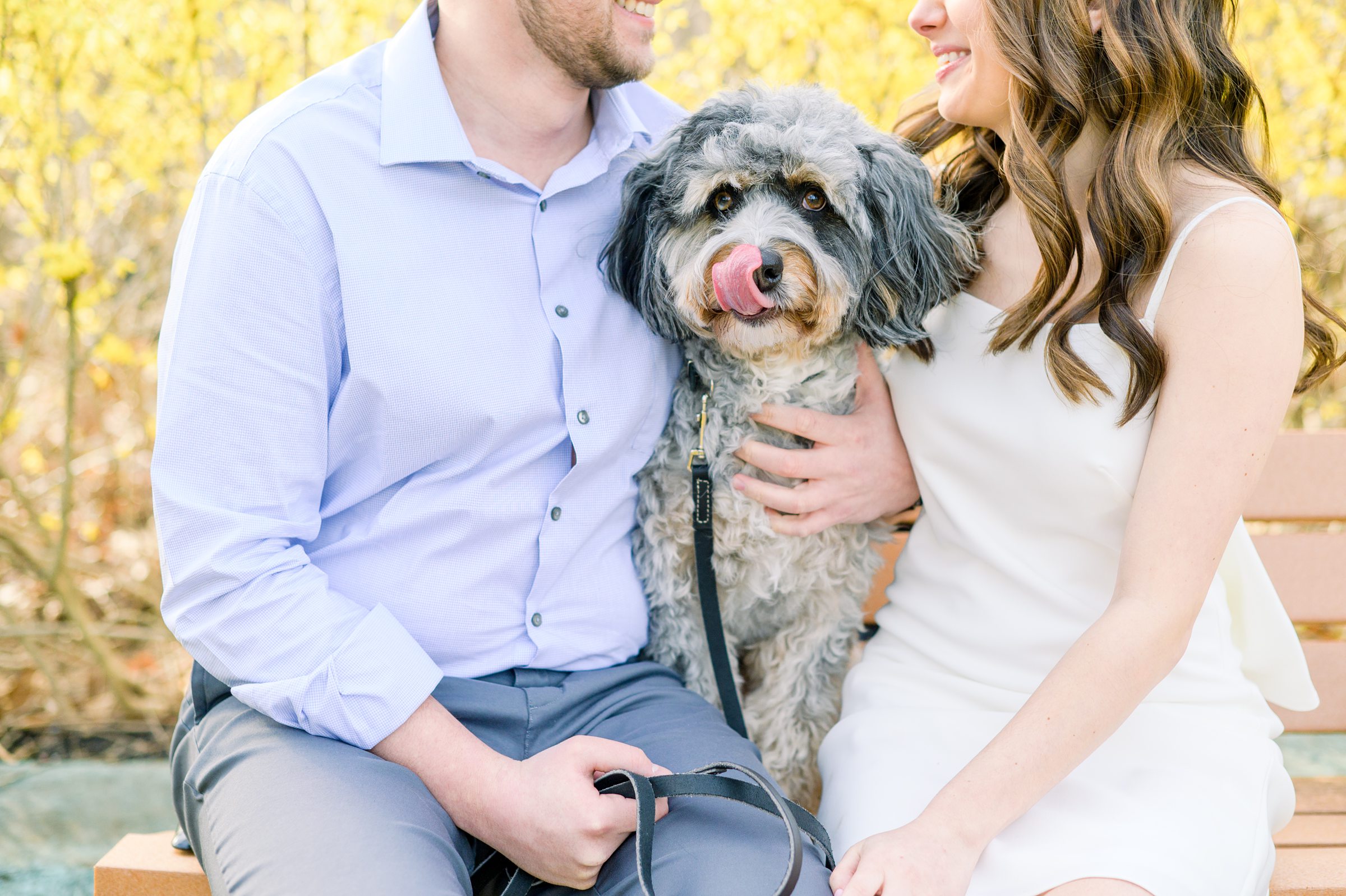 Engaged couple at Liriodendron Mansion in Bel Air, Maryland for their engagement session photographed by Baltimore Wedding Photographer Cait Kramer Photography