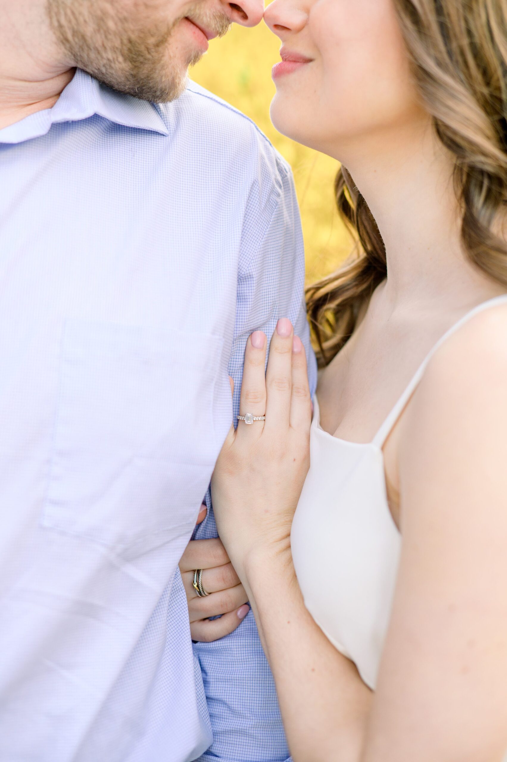 Engaged couple at Liriodendron Mansion in Bel Air, Maryland for their engagement session photographed by Baltimore Wedding Photographer Cait Kramer Photography