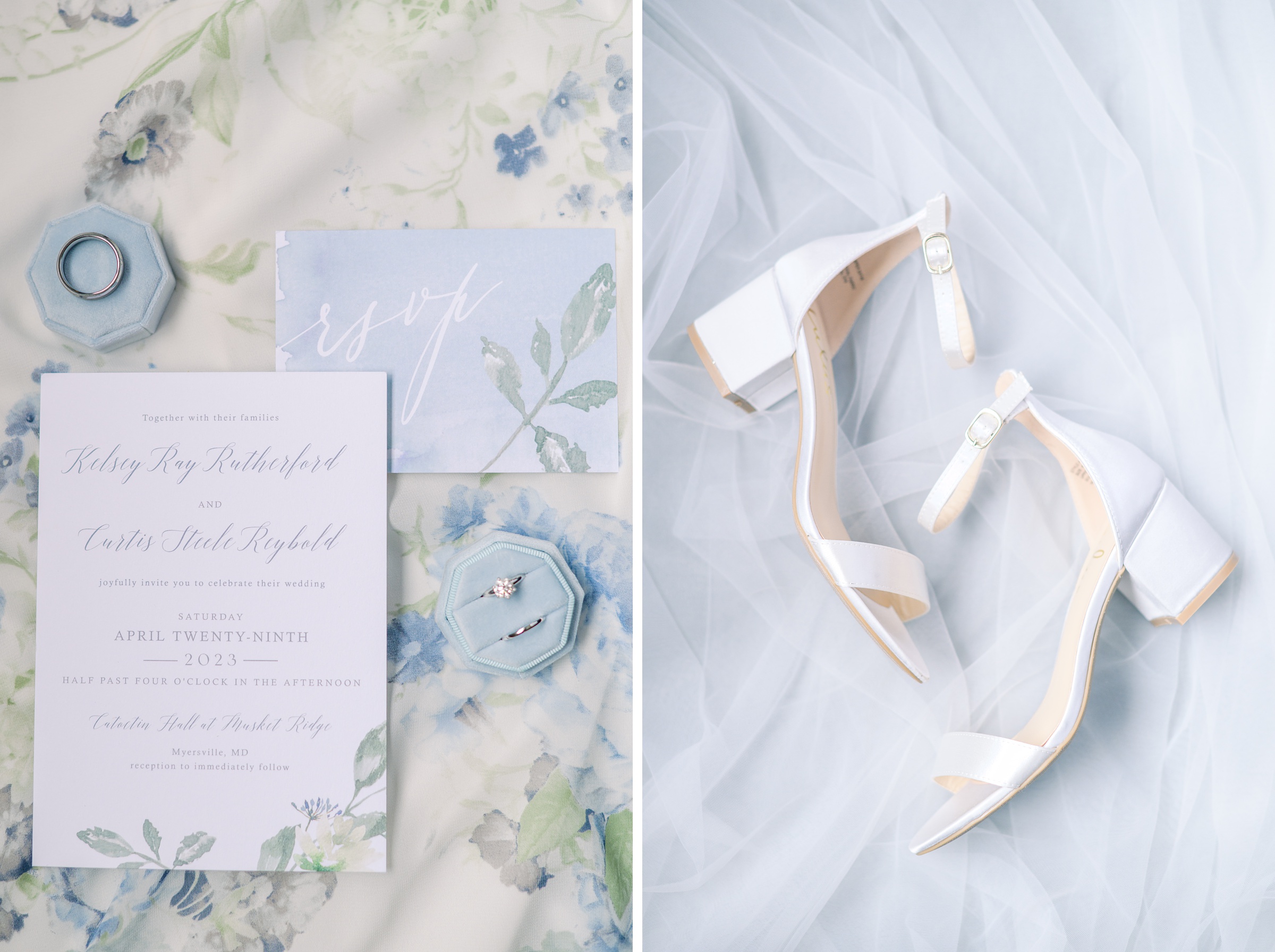 Light Blue Spring wedding day at Catoctin Hall at Musket Ridge Photographed by Baltimore Wedding Photographer Cait Kramer Photography