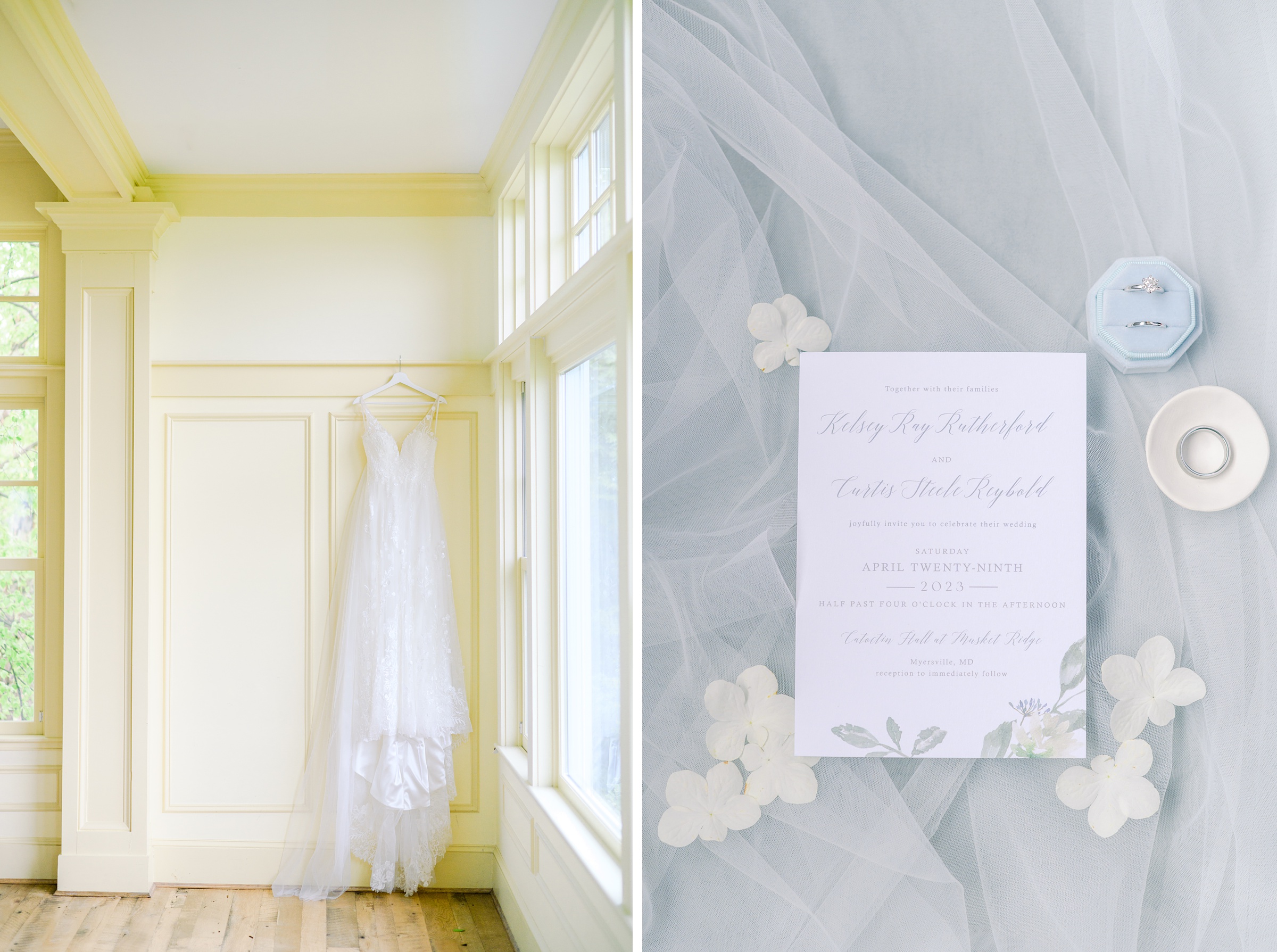 Light Blue Spring wedding day at Catoctin Hall at Musket Ridge Photographed by Baltimore Wedding Photographer Cait Kramer Photography