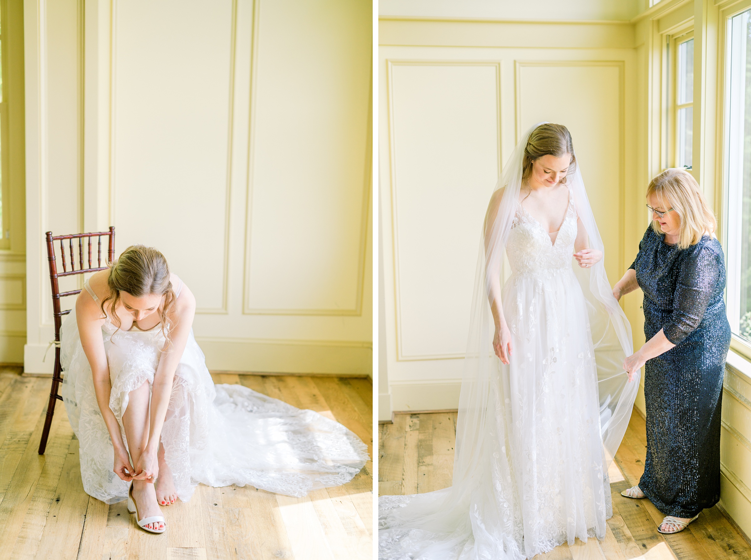 Light Blue Spring wedding day at Catoctin Hall at Musket Ridge Photographed by Baltimore Wedding Photographer Cait Kramer Photography