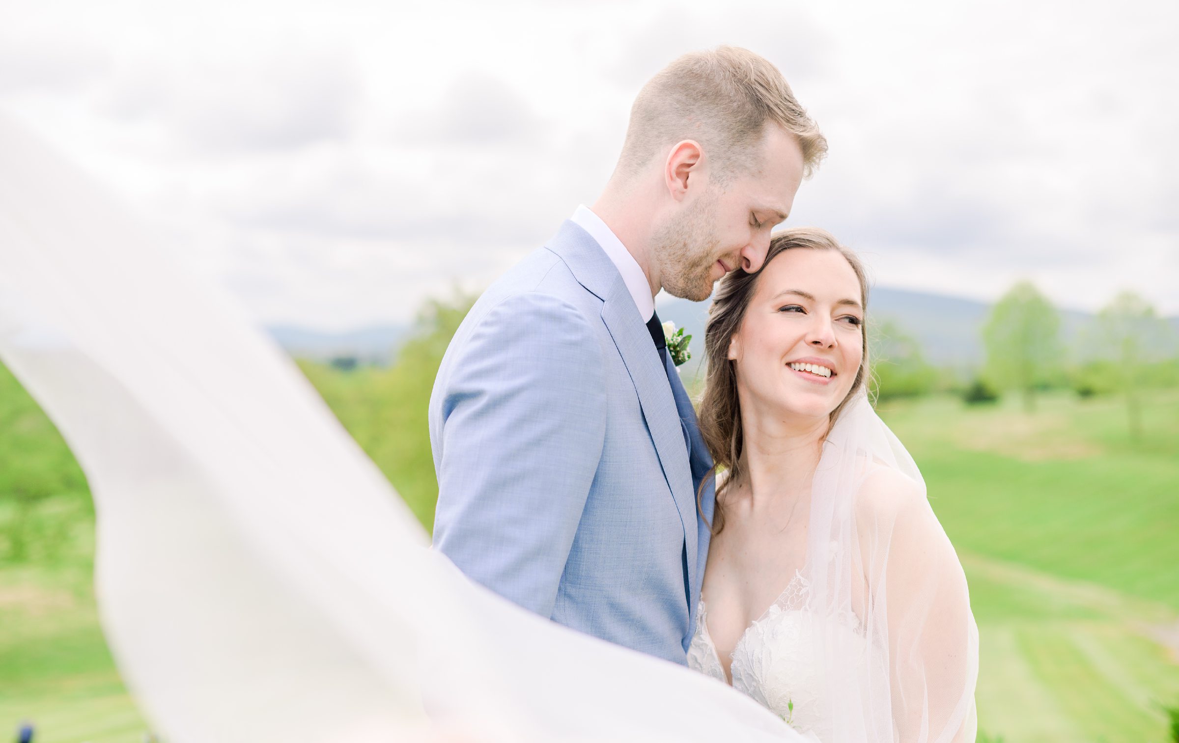 Light Blue Spring wedding day at Catoctin Hall at Musket Ridge Photographed by Baltimore Wedding Photographer Cait Kramer Photography