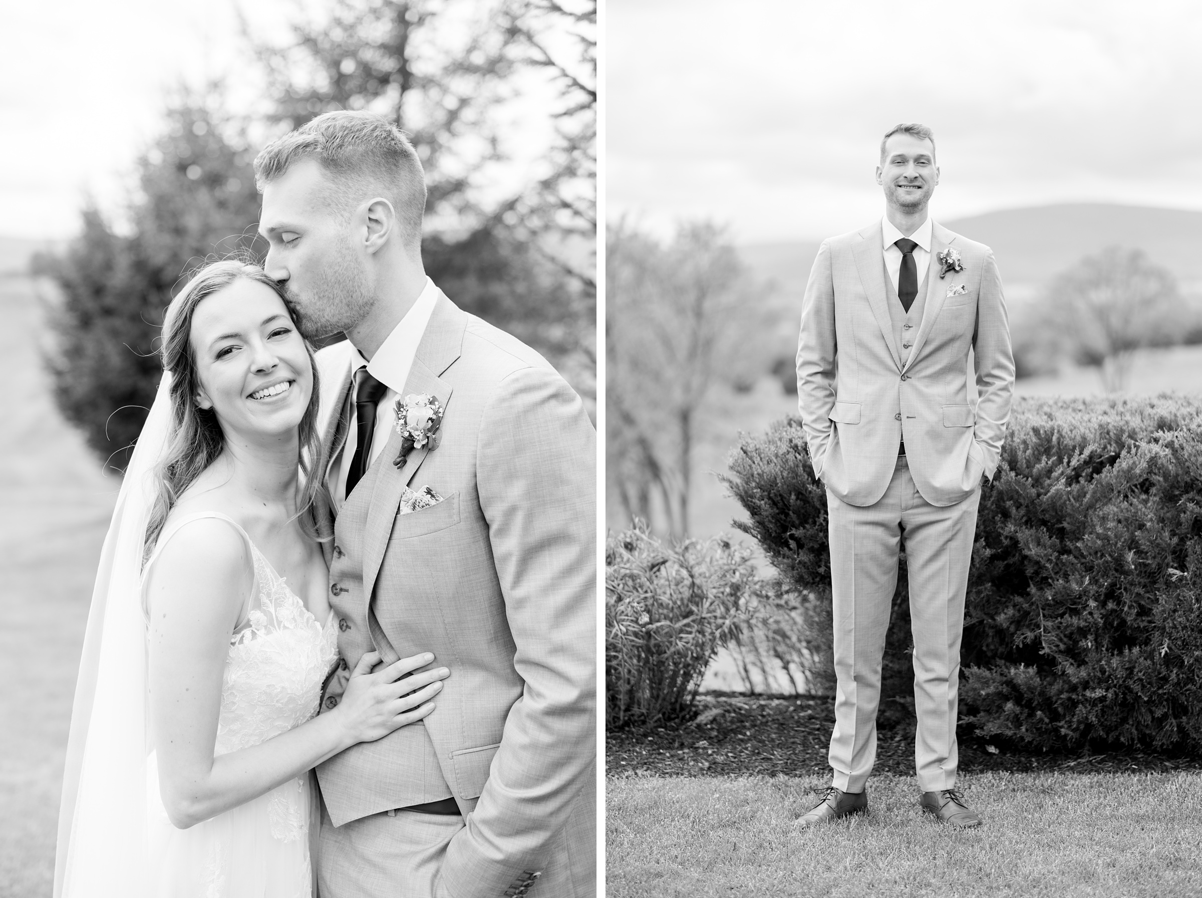 Light Blue Spring wedding day at Catoctin Hall at Musket Ridge Photographed by Baltimore Wedding Photographer Cait Kramer Photography