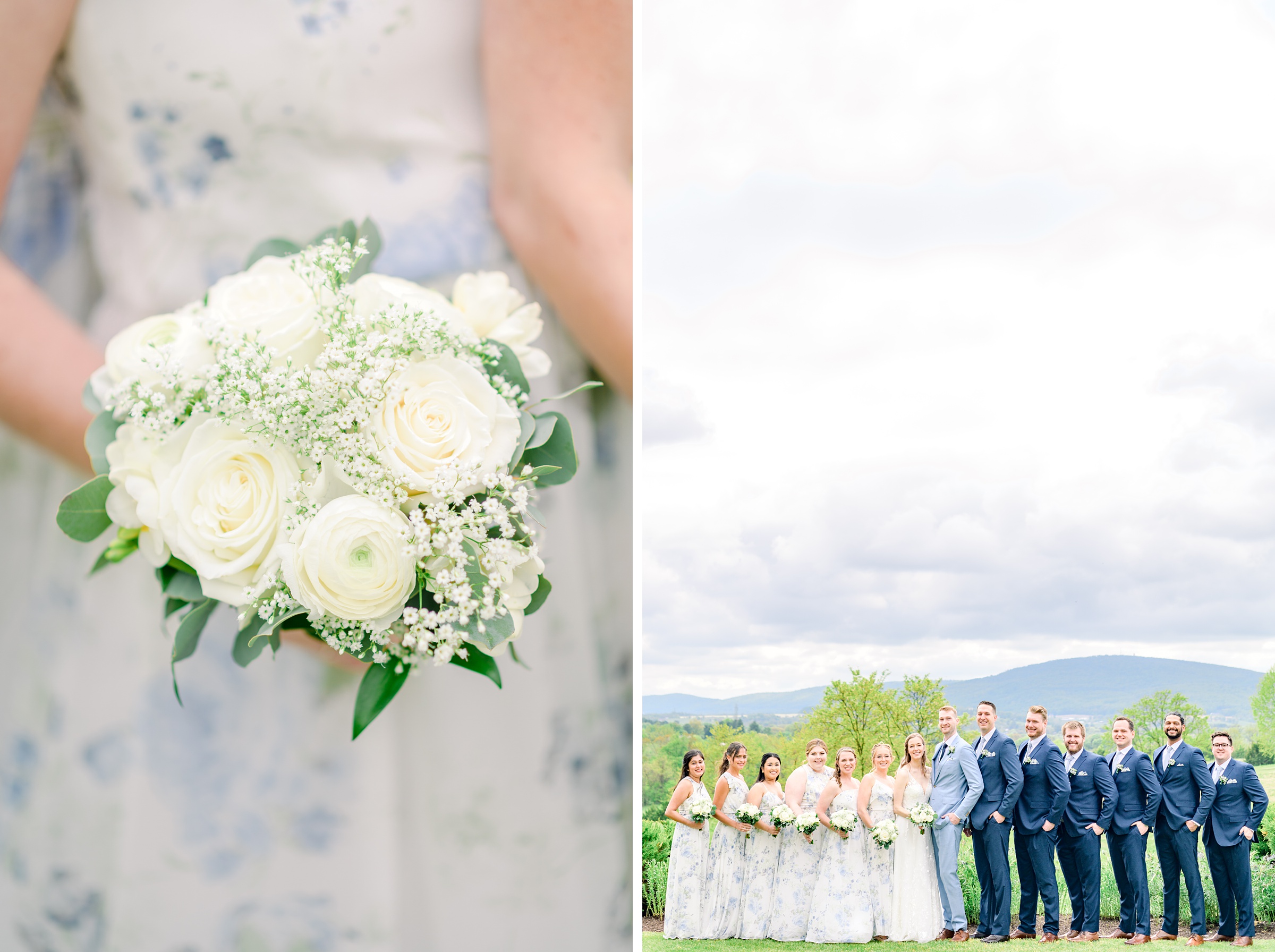 Light Blue Spring wedding day at Catoctin Hall at Musket Ridge Photographed by Baltimore Wedding Photographer Cait Kramer Photography