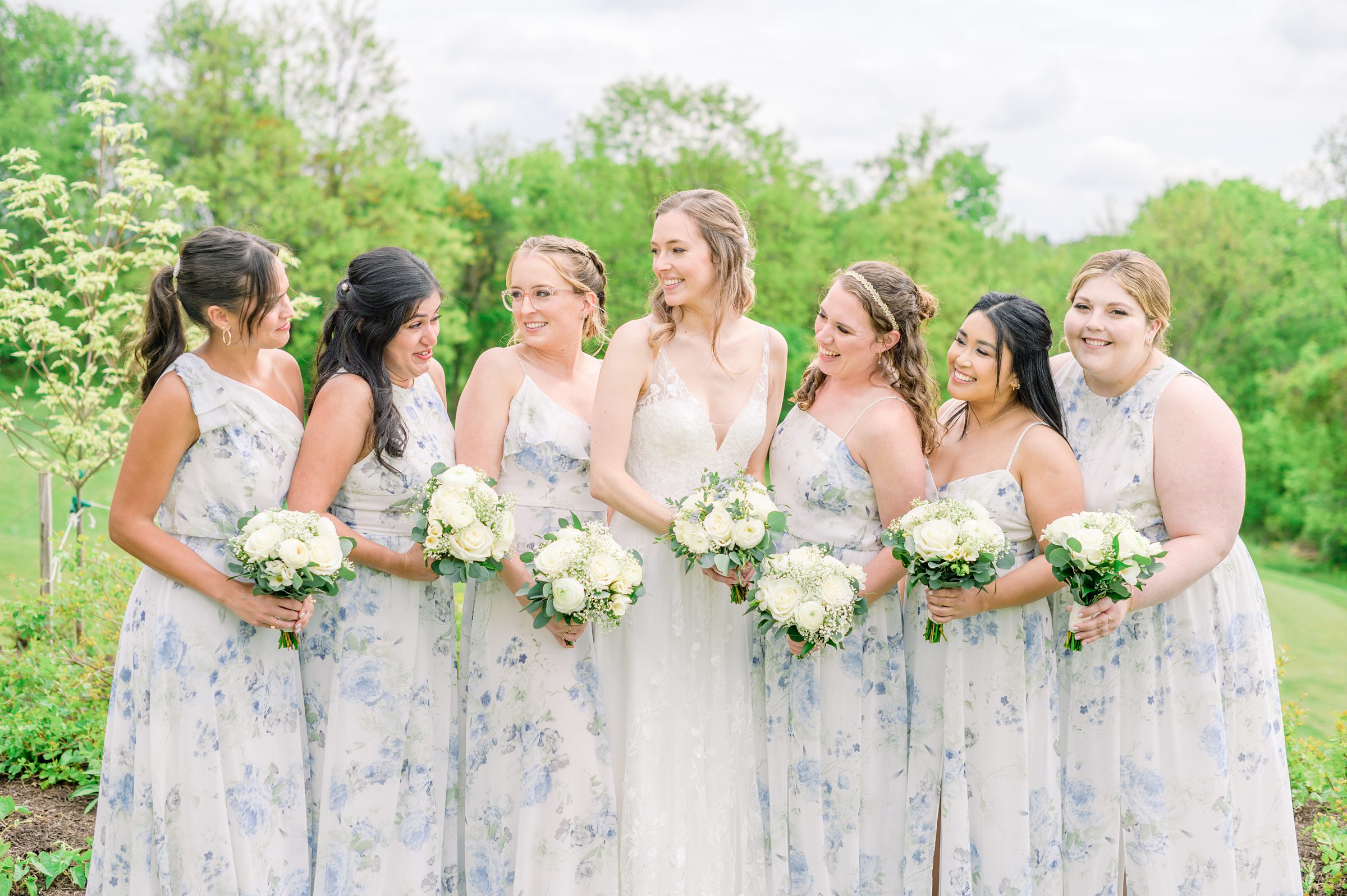 Light Blue Spring wedding day at Catoctin Hall at Musket Ridge Photographed by Baltimore Wedding Photographer Cait Kramer Photography